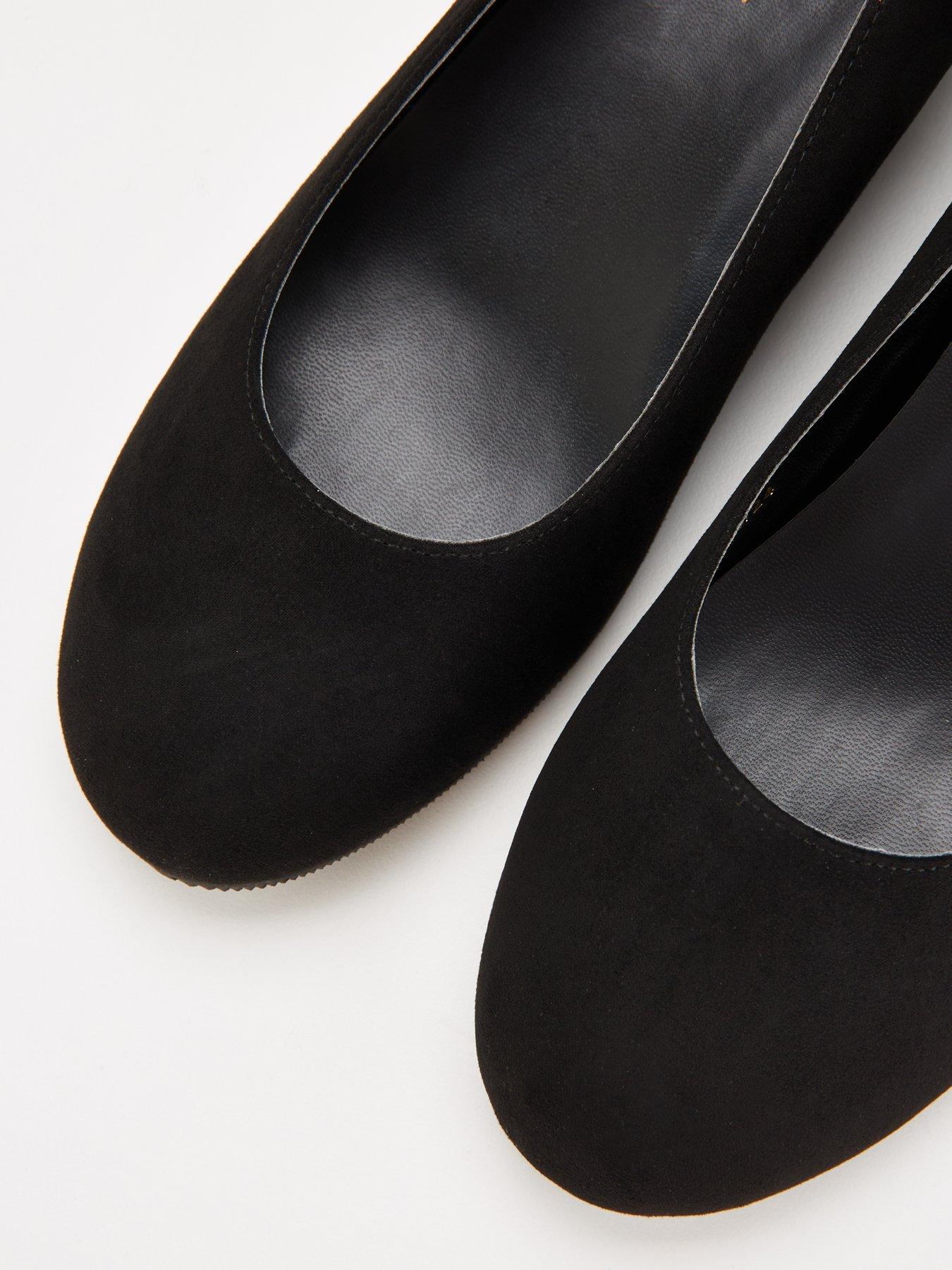 Image 6 of 7 of V by Very Comfort Wide Fit Comfort Wedge Court Shoe - Black