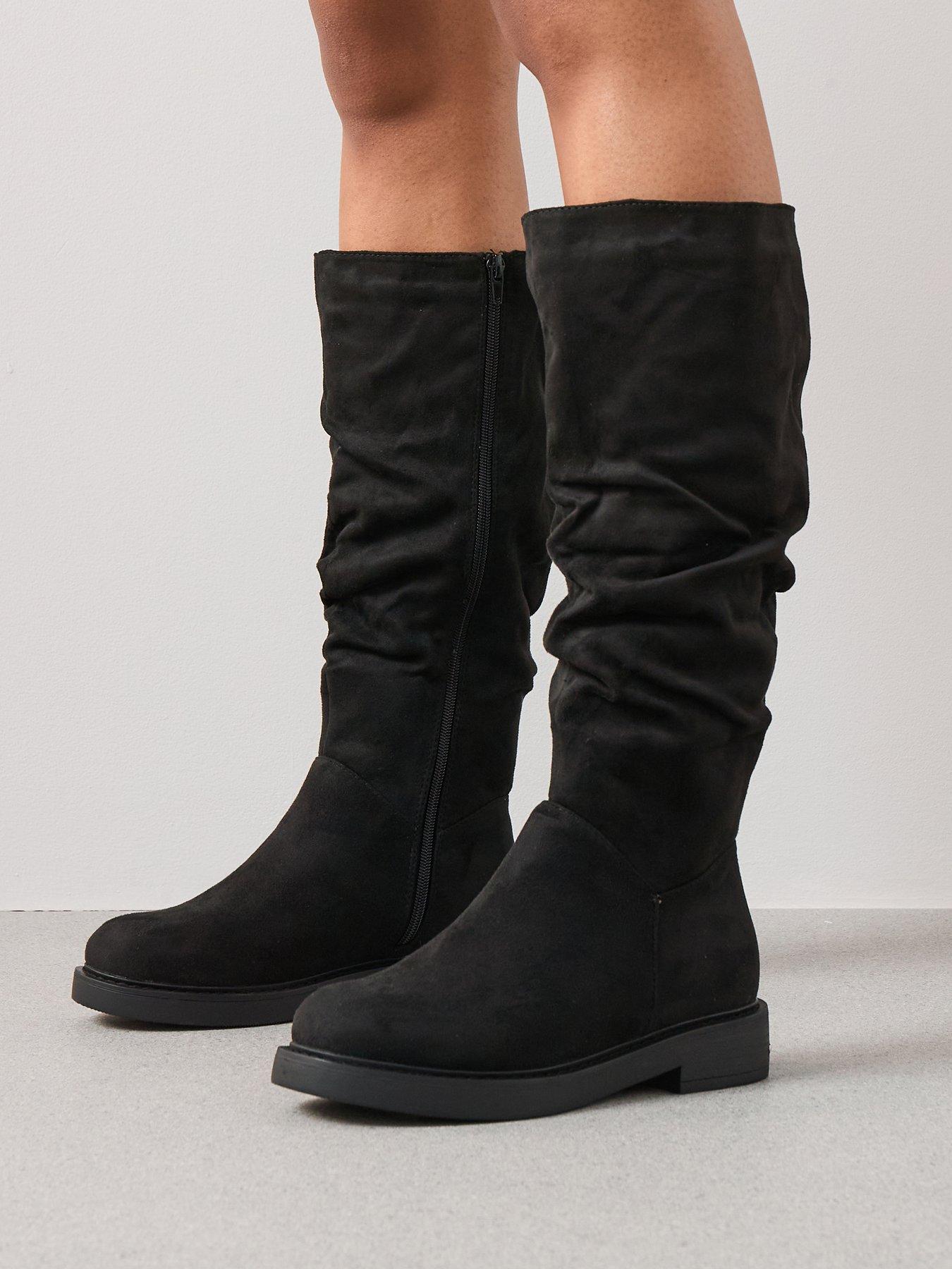 undefined Extra Wide Fit Comfort Slouch Knee Boot With Wider Calf