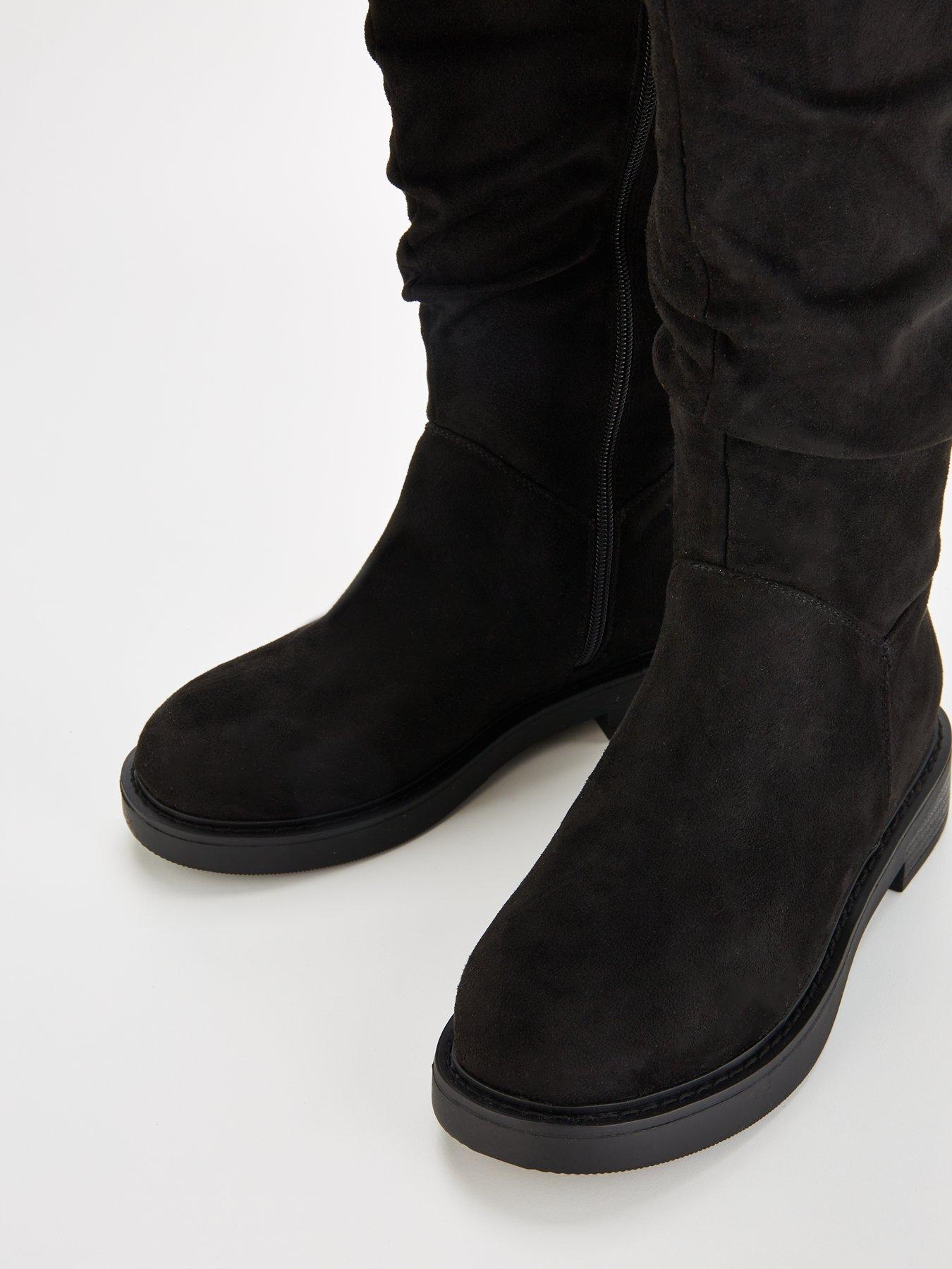 Image 6 of 6 of V by Very Extra Wide Fit Comfort Slouch Knee Boot