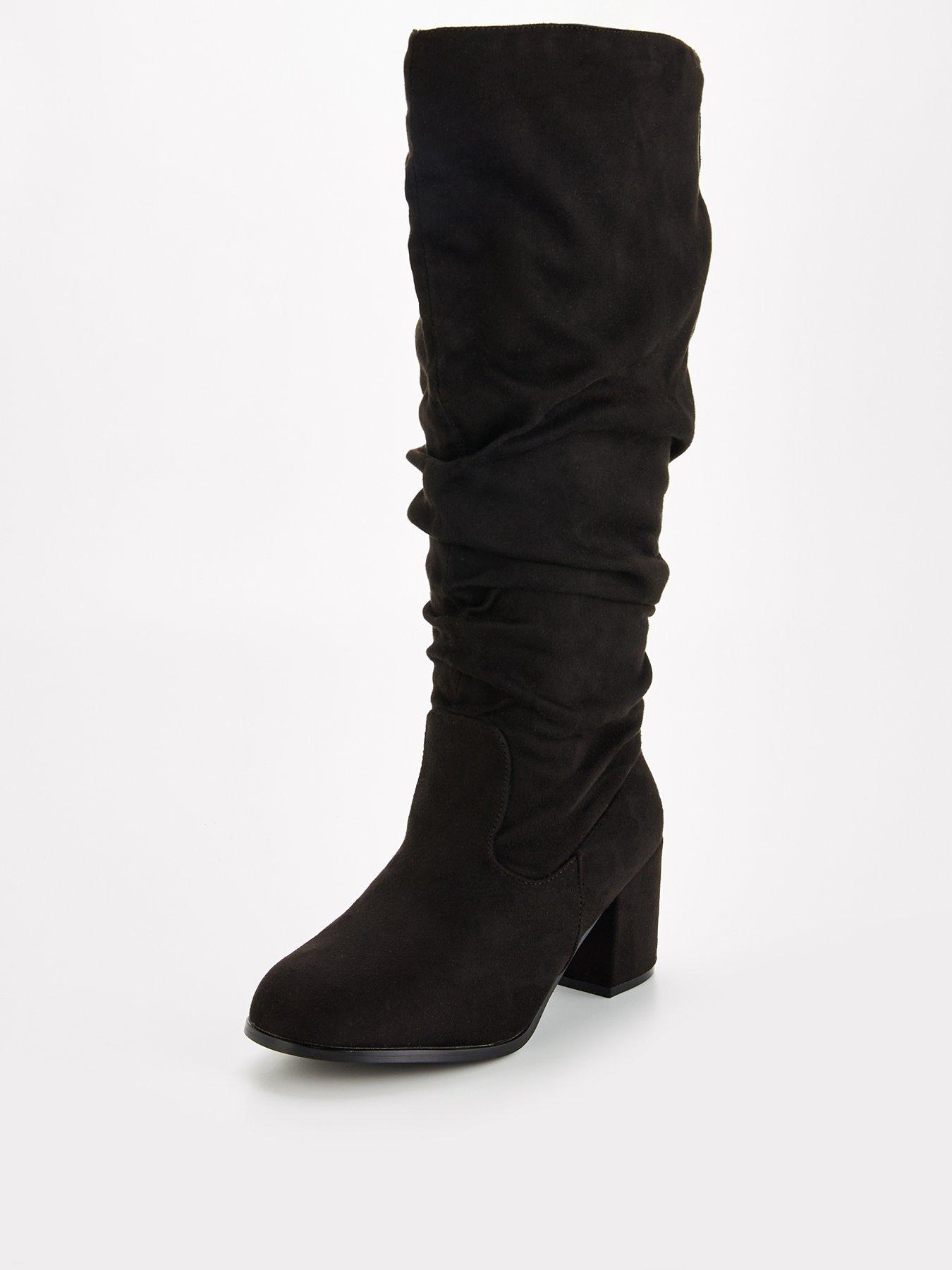 Extra wide calf black boots hotsell