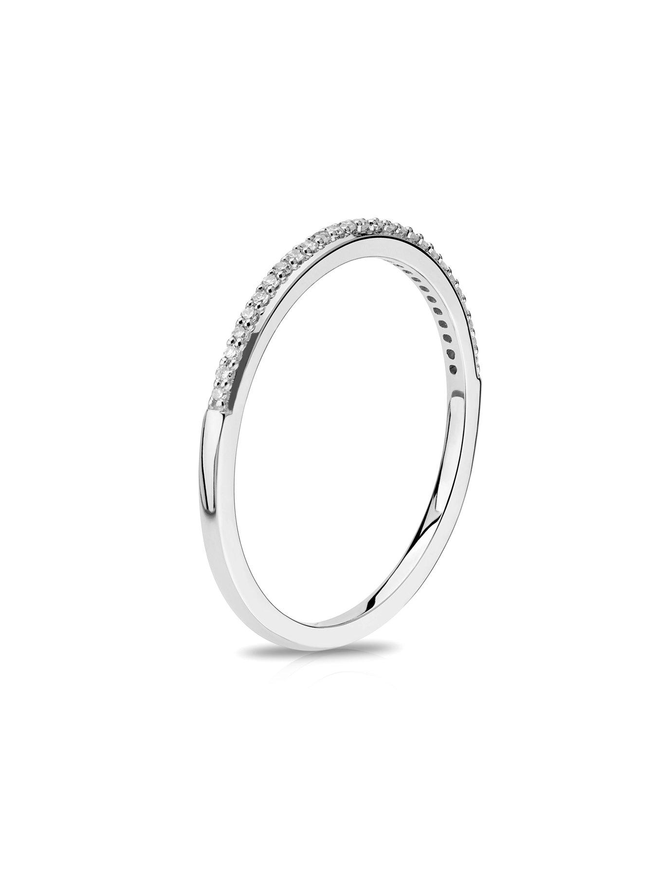 Image 3 of 4 of Ernest Jones 9ct White Gold Diamond Pave Engagement Ring