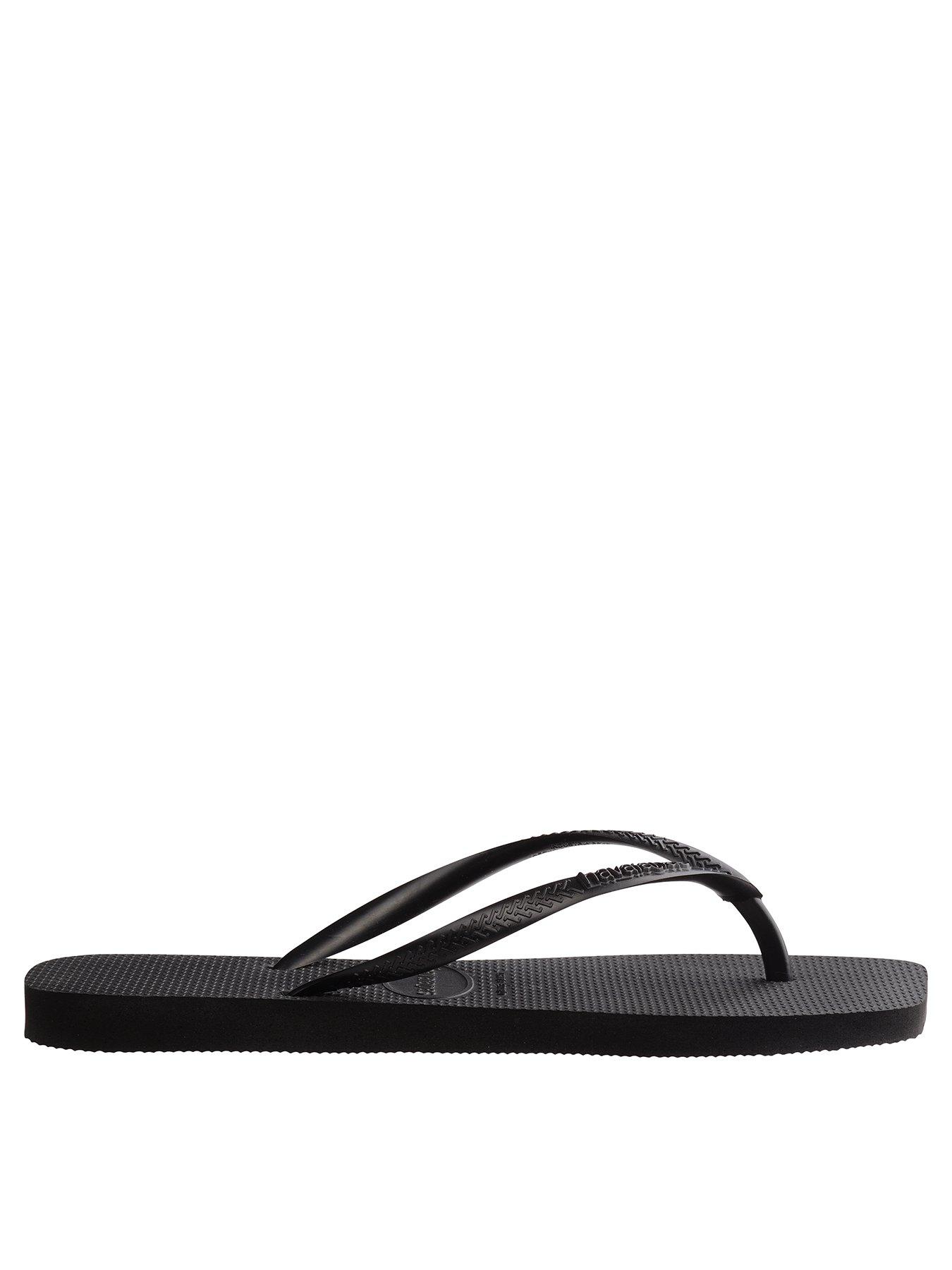 Image 3 of 5 of Havaianas Square Toe Flip Flops - Black