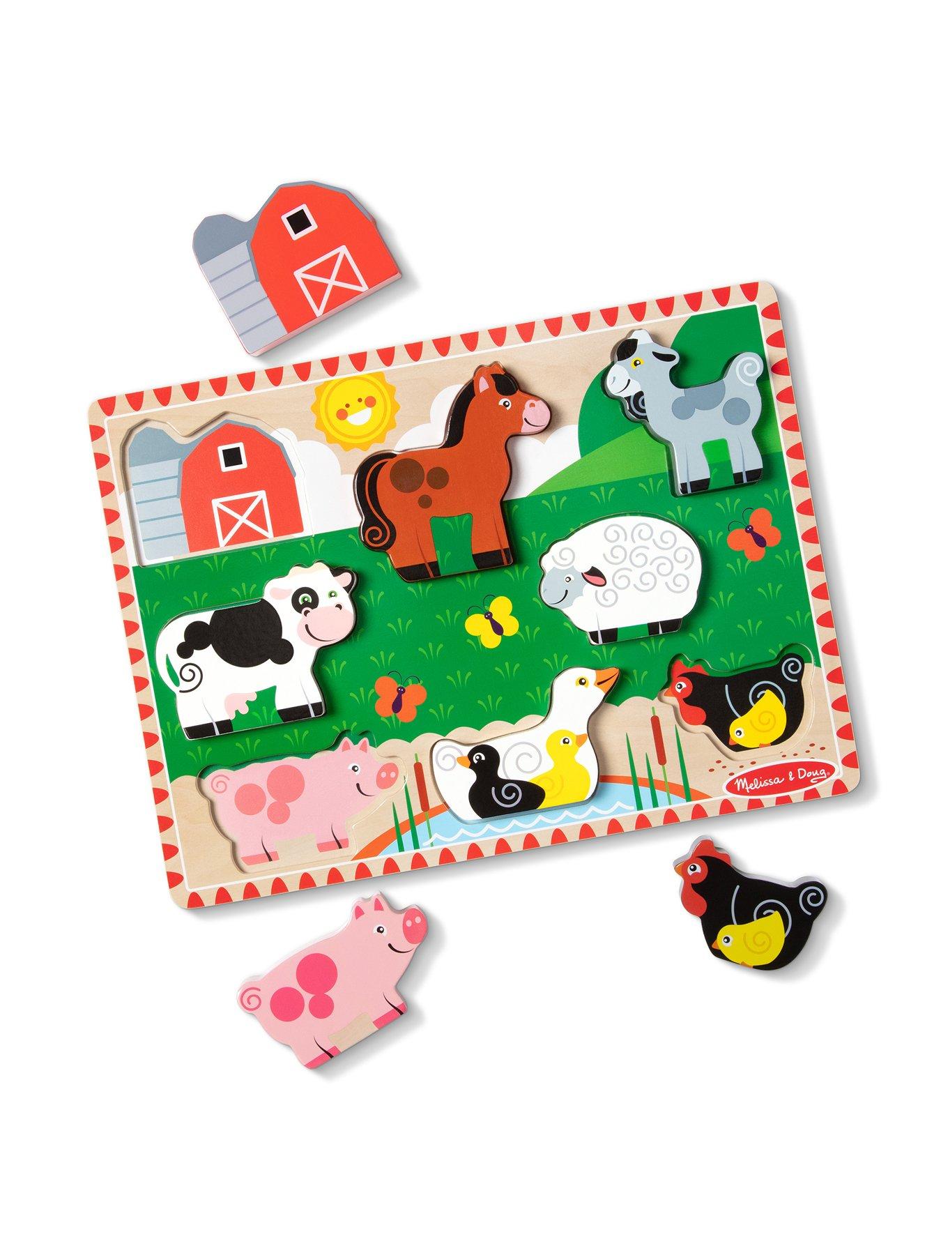 Image 3 of 8 of Melissa & Doug Farm Chunky Puzzle