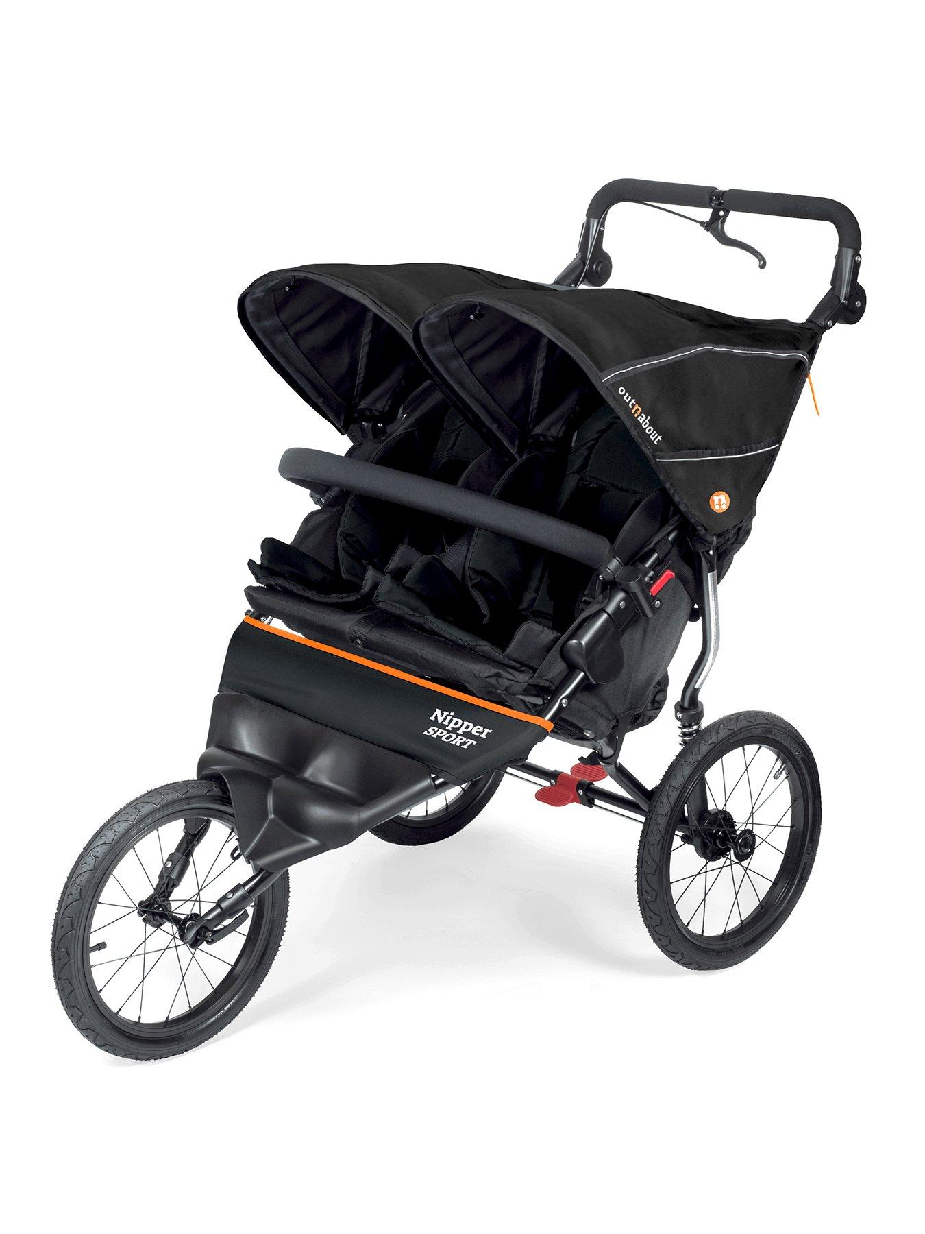 undefined Nipper Sport Double V5 Pushchair - Black