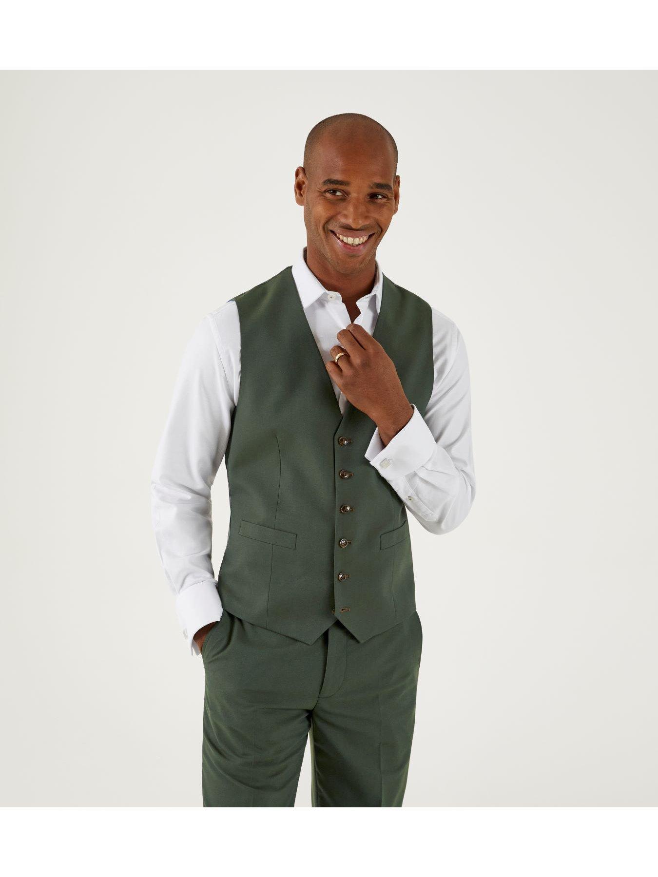  image of skopes-harvey-standard-waistcoat-dark-green