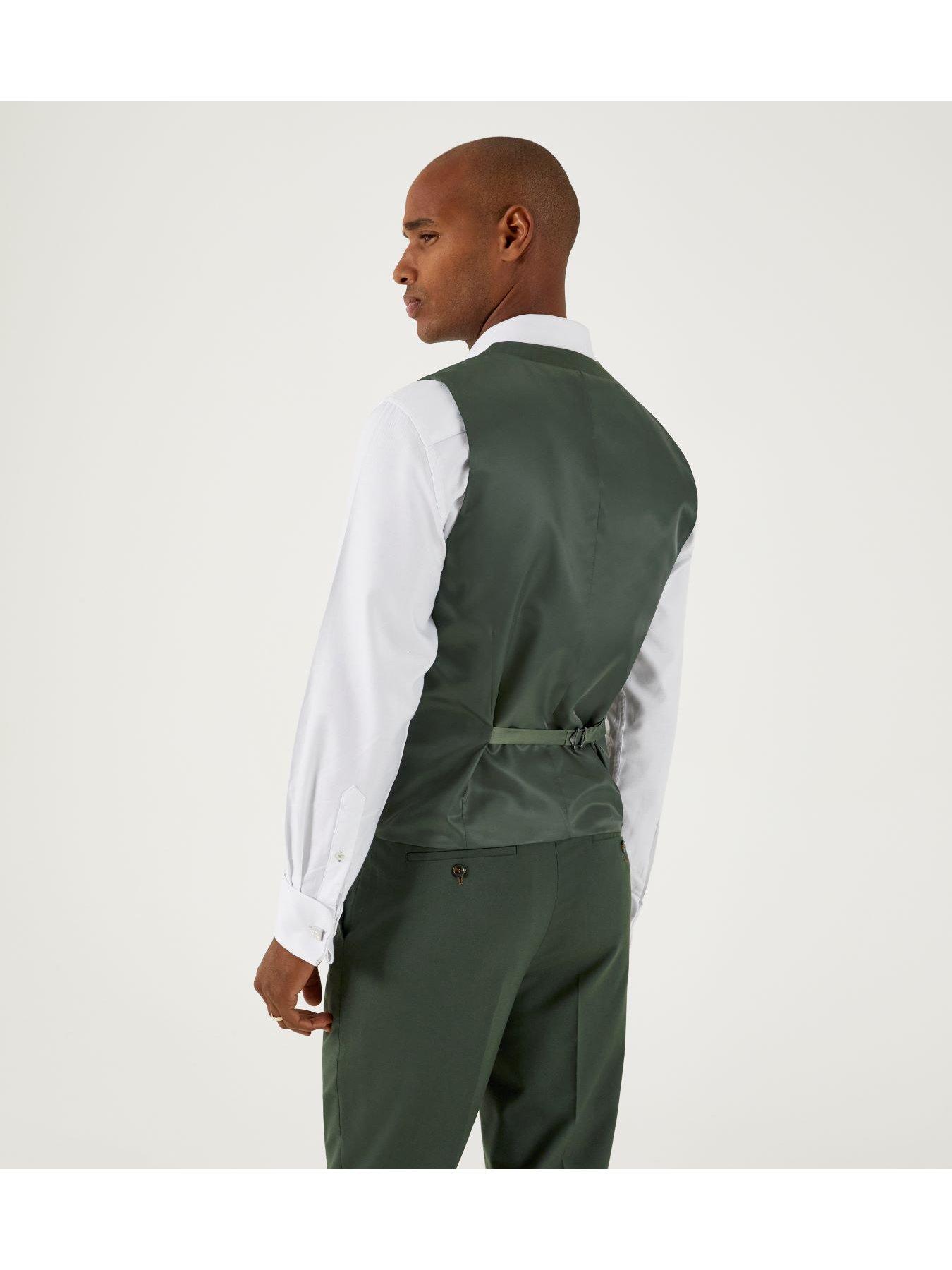  image of skopes-harvey-standard-waistcoat-dark-green