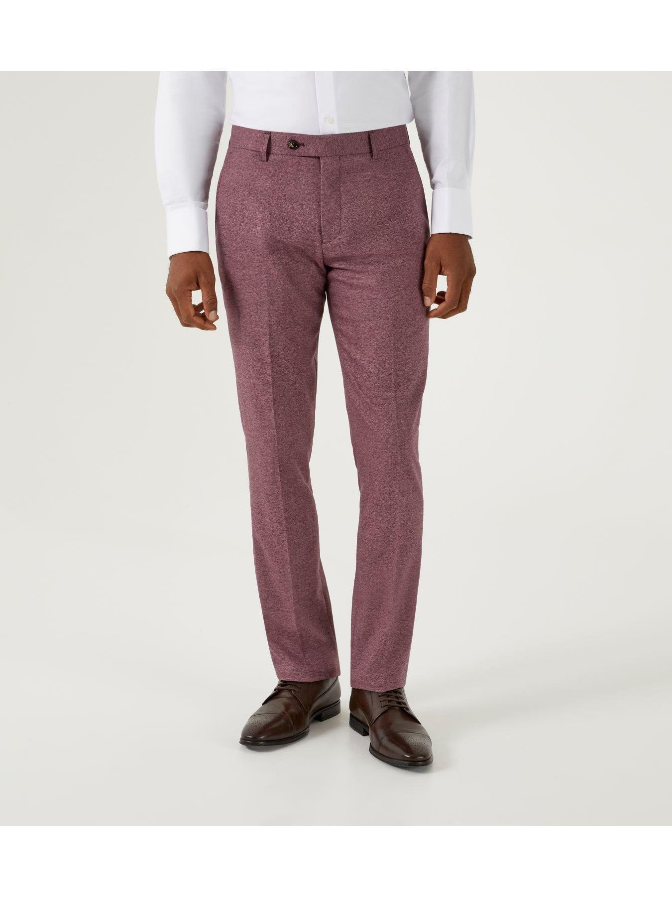 Skopes Jodrell Tapered Suit Trousers - Dark Red