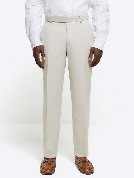 river-island-linen-suit-trouser-cream