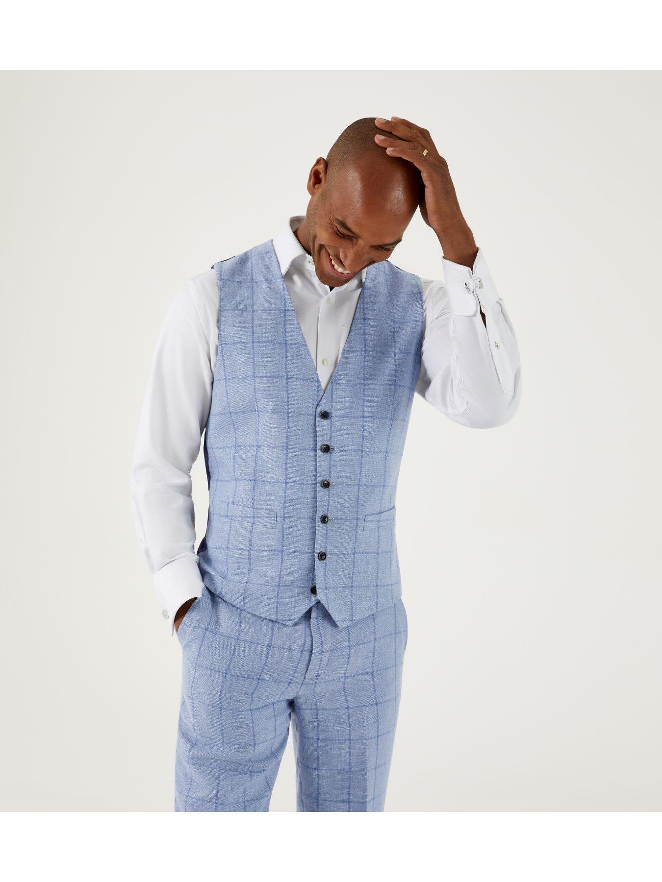 skopes-dudley-check-standard-waistcoat-light-blue