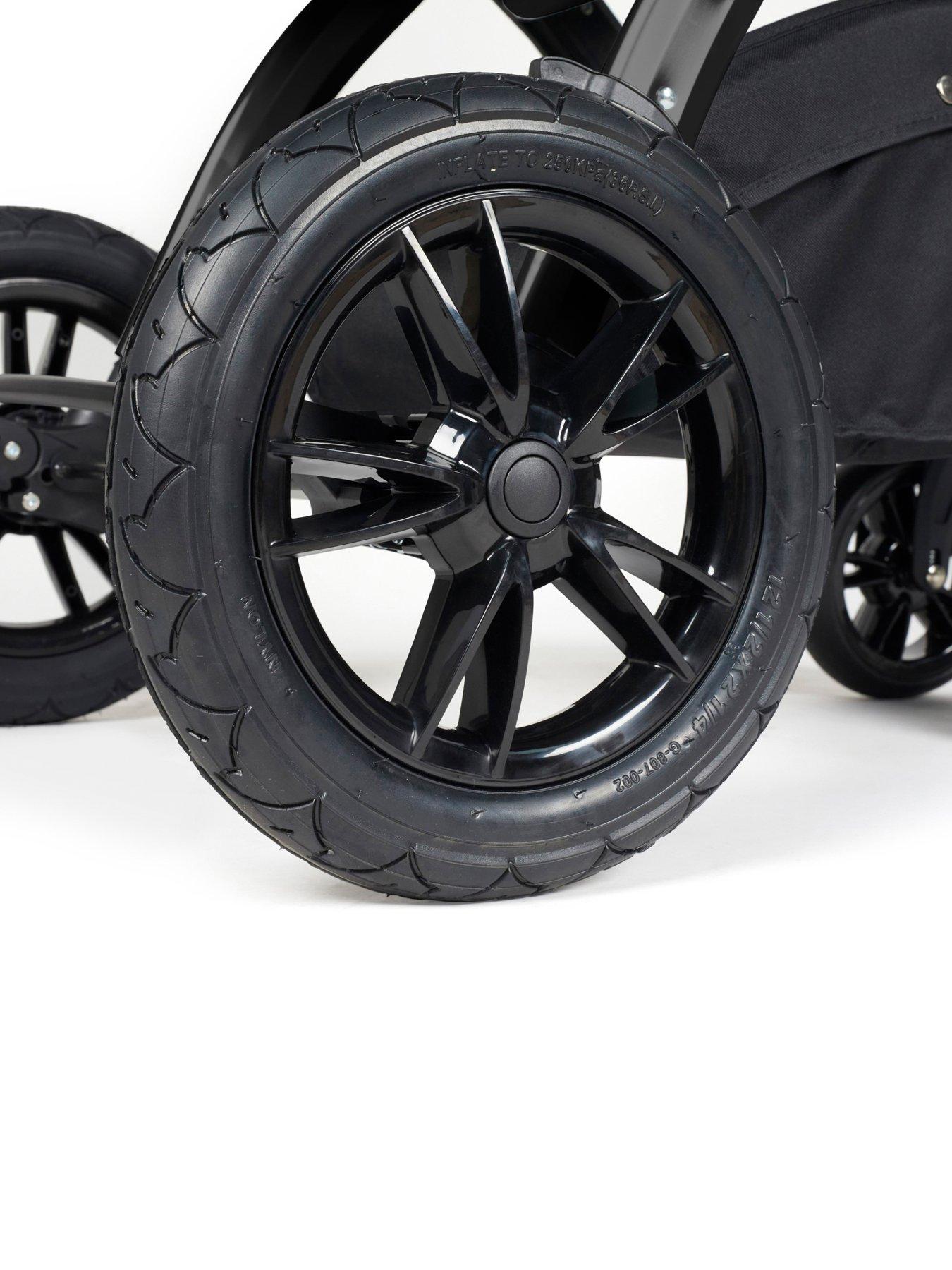  image of ickle-bubba-stomp-luxe-all-in-one-i-size-travel-system-with-isofix-base-stratus-black-charcoal-grey-tan