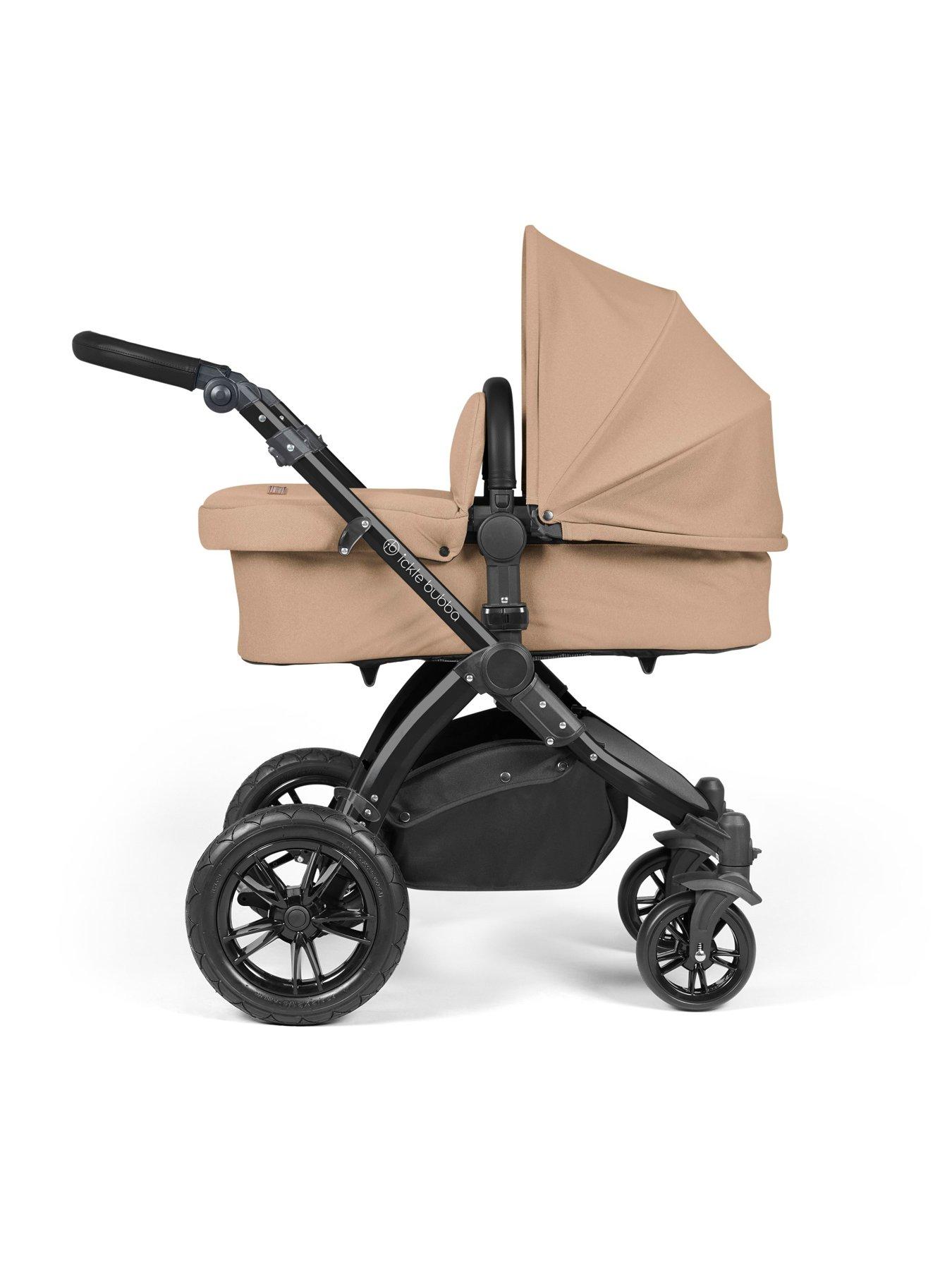  image of ickle-bubba-stomp-luxe-12-piece-travel-system-with-i-size-stratus-car-seat-amp-isofix-base-black-desert-black