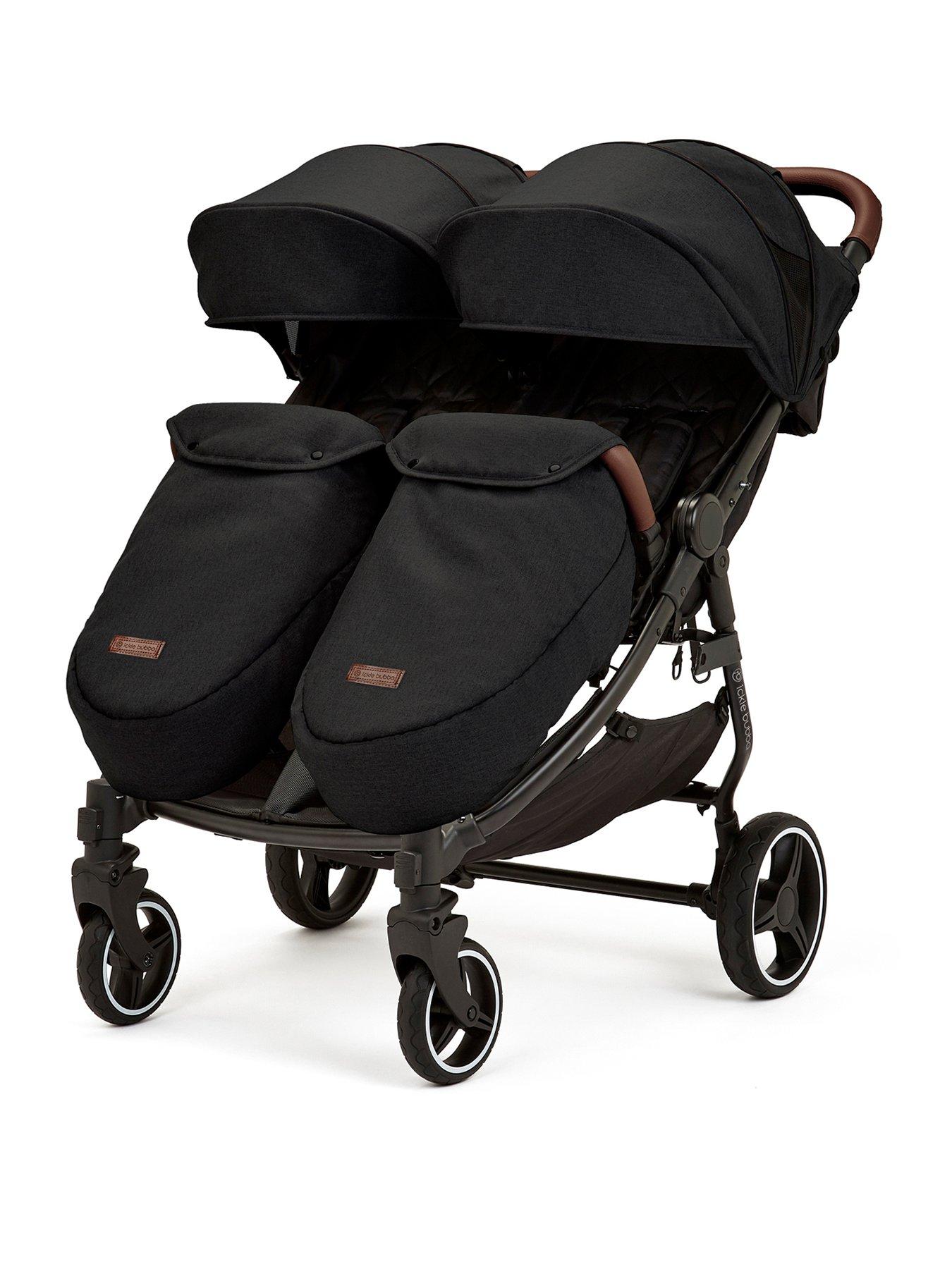  image of ickle-bubba-venus-max-double-stroller-black-black-tan