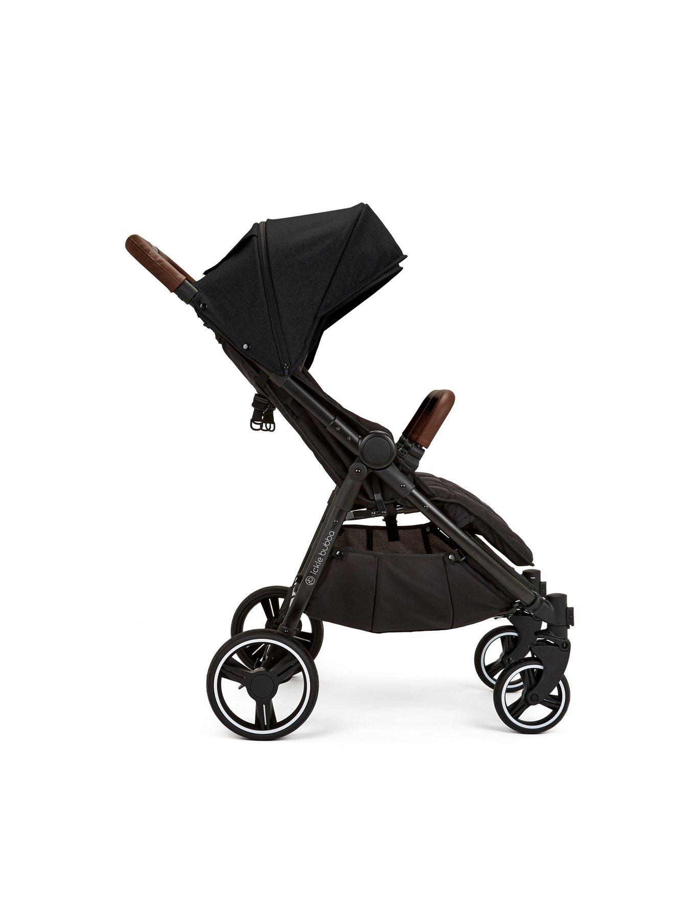  image of ickle-bubba-venus-max-double-stroller-black-black-tan