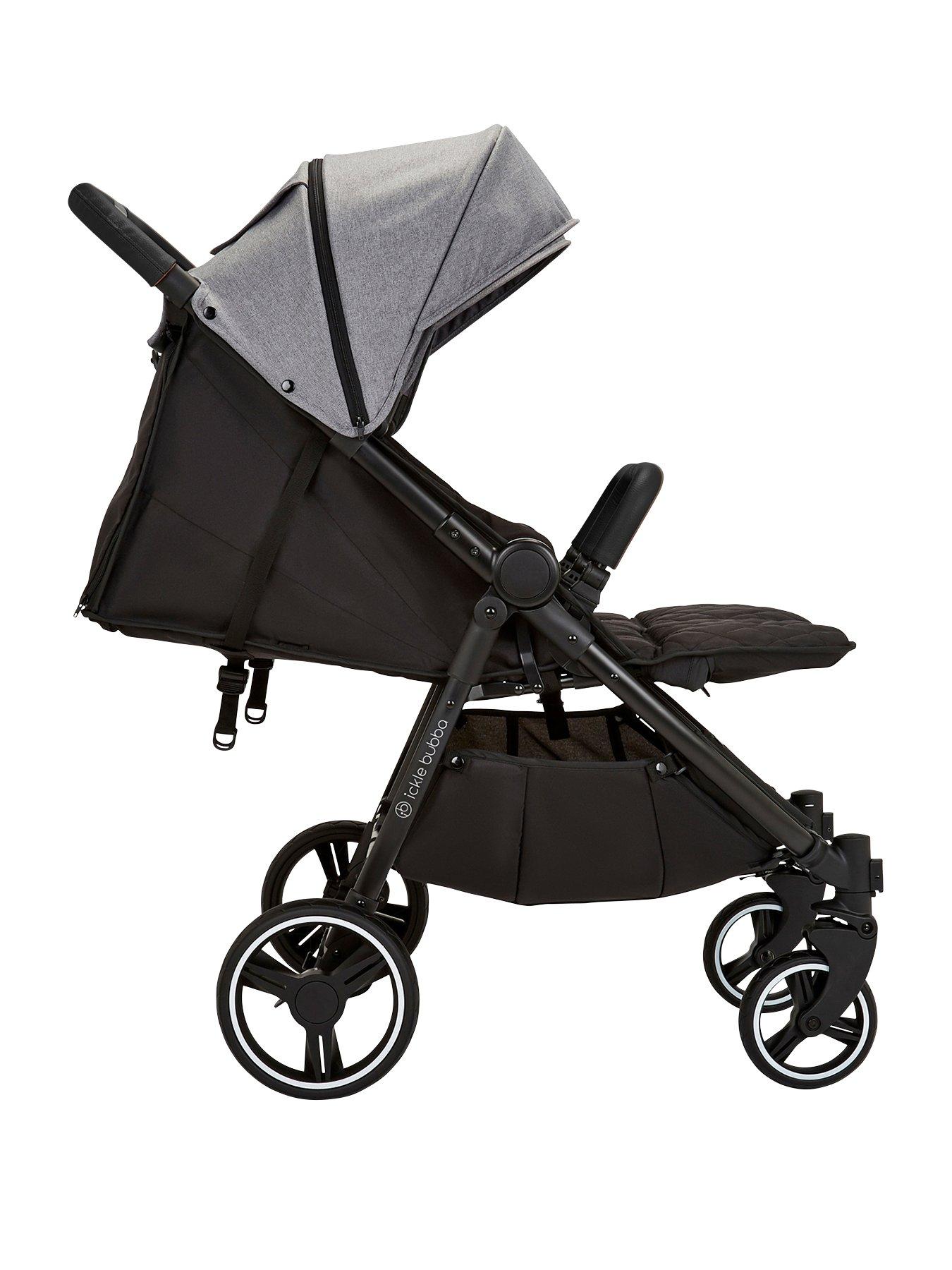  image of ickle-bubba-venus-max-double-stroller-black-space-grey-black