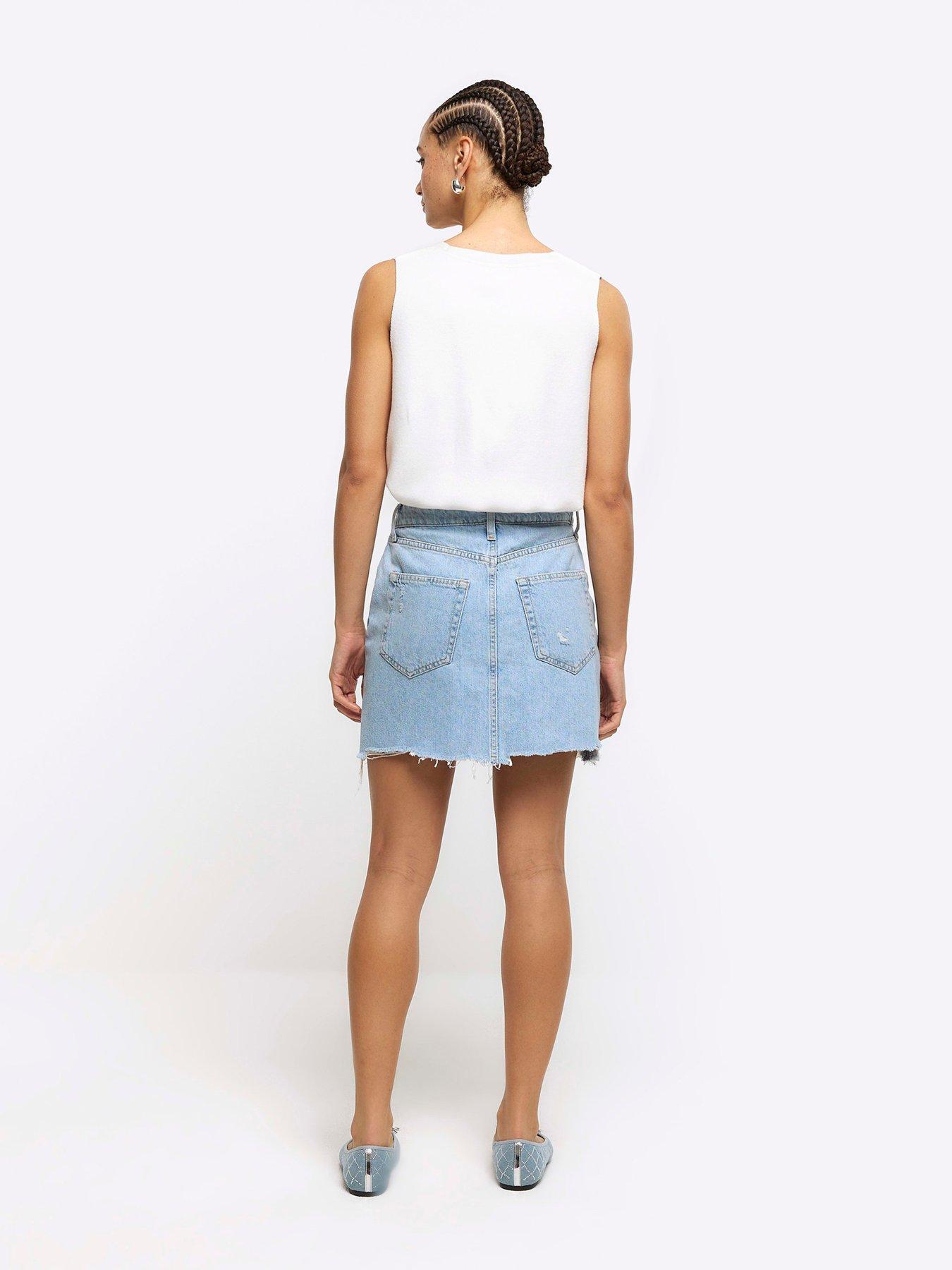 Denim mini 2024 skirt river island