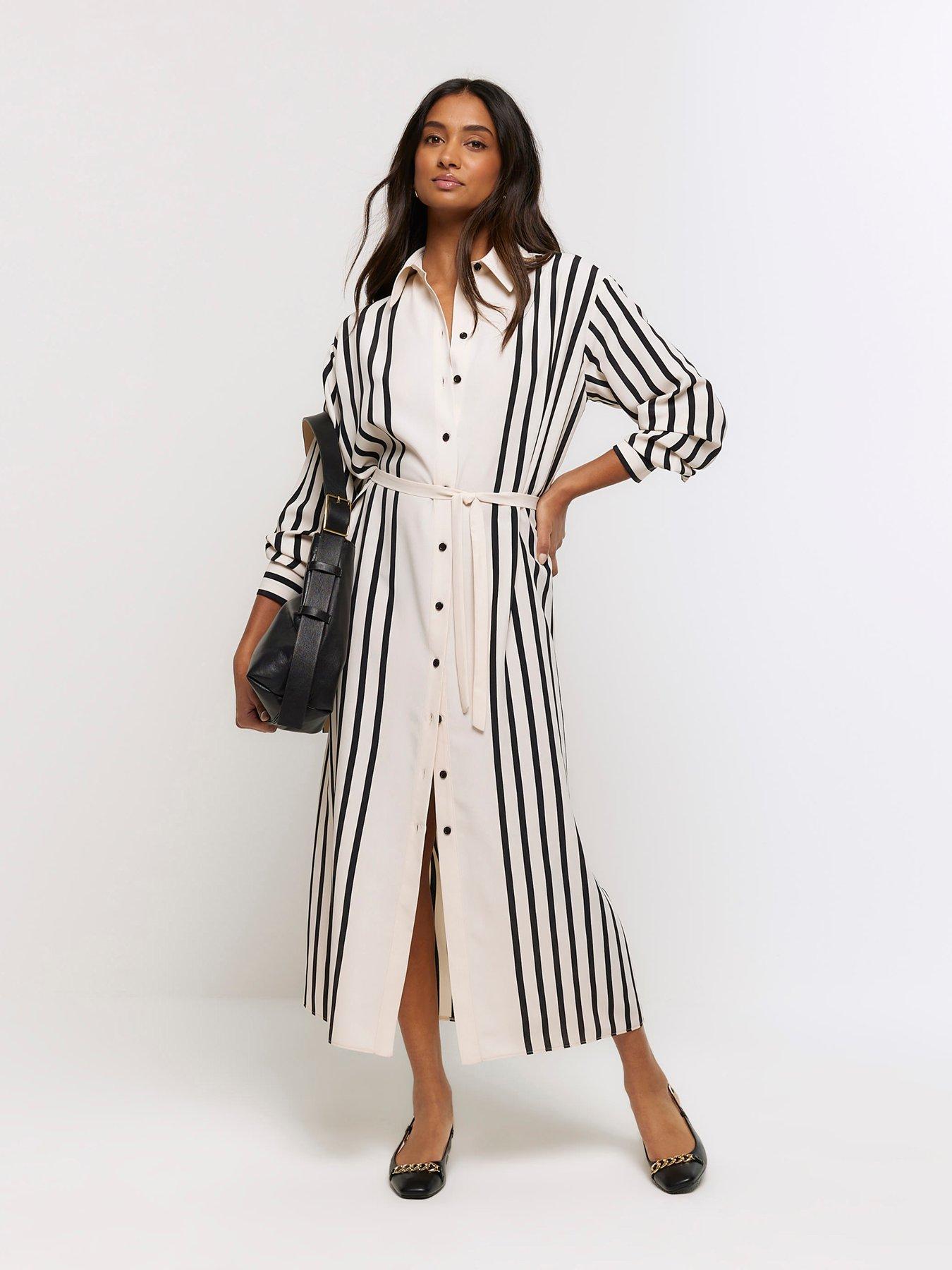 undefined Midi Shirt Dress - Cream