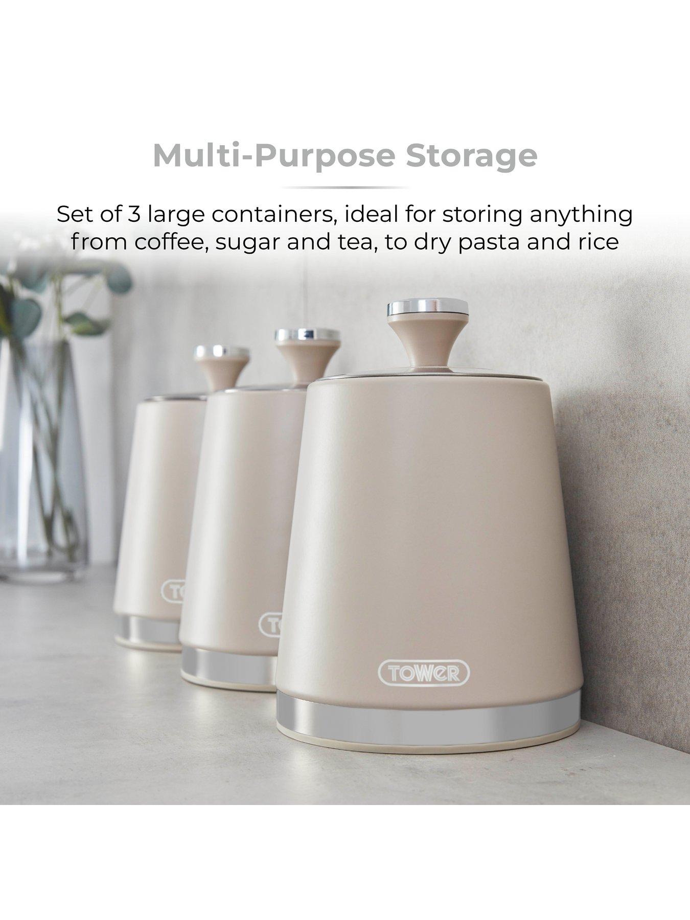  image of tower-cavaletto-set-of-3-canisters-latte