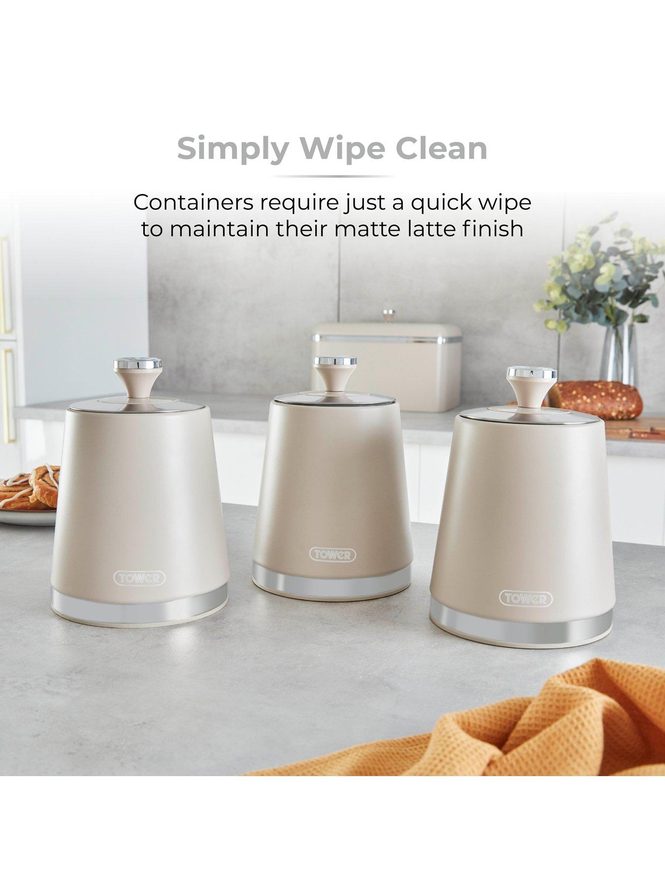  image of tower-cavaletto-set-of-3-canisters-latte