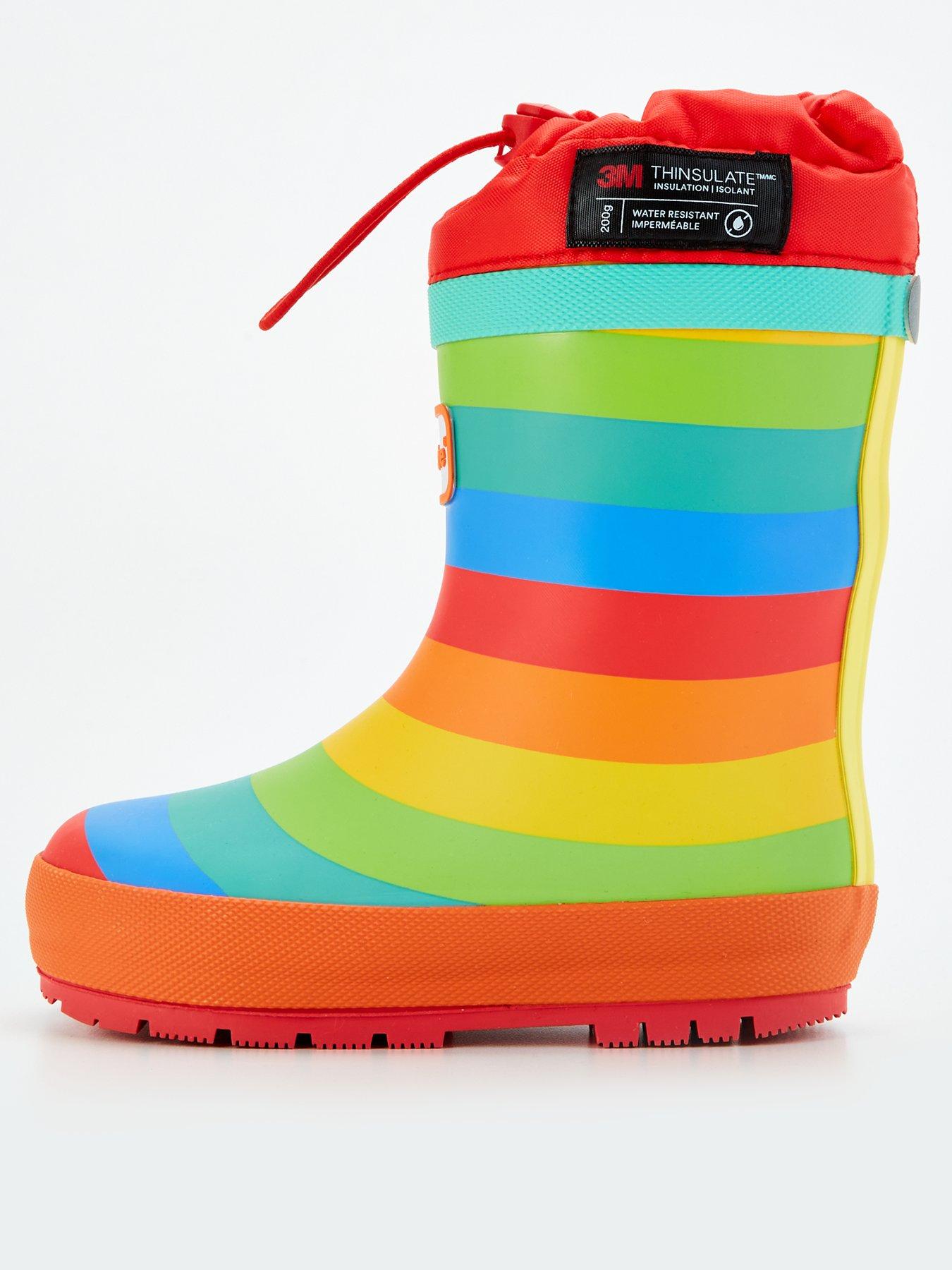 Image 1 of 6 of The Very Collection Toezone Stripe Thinsulate Rubber Wellie - Multi