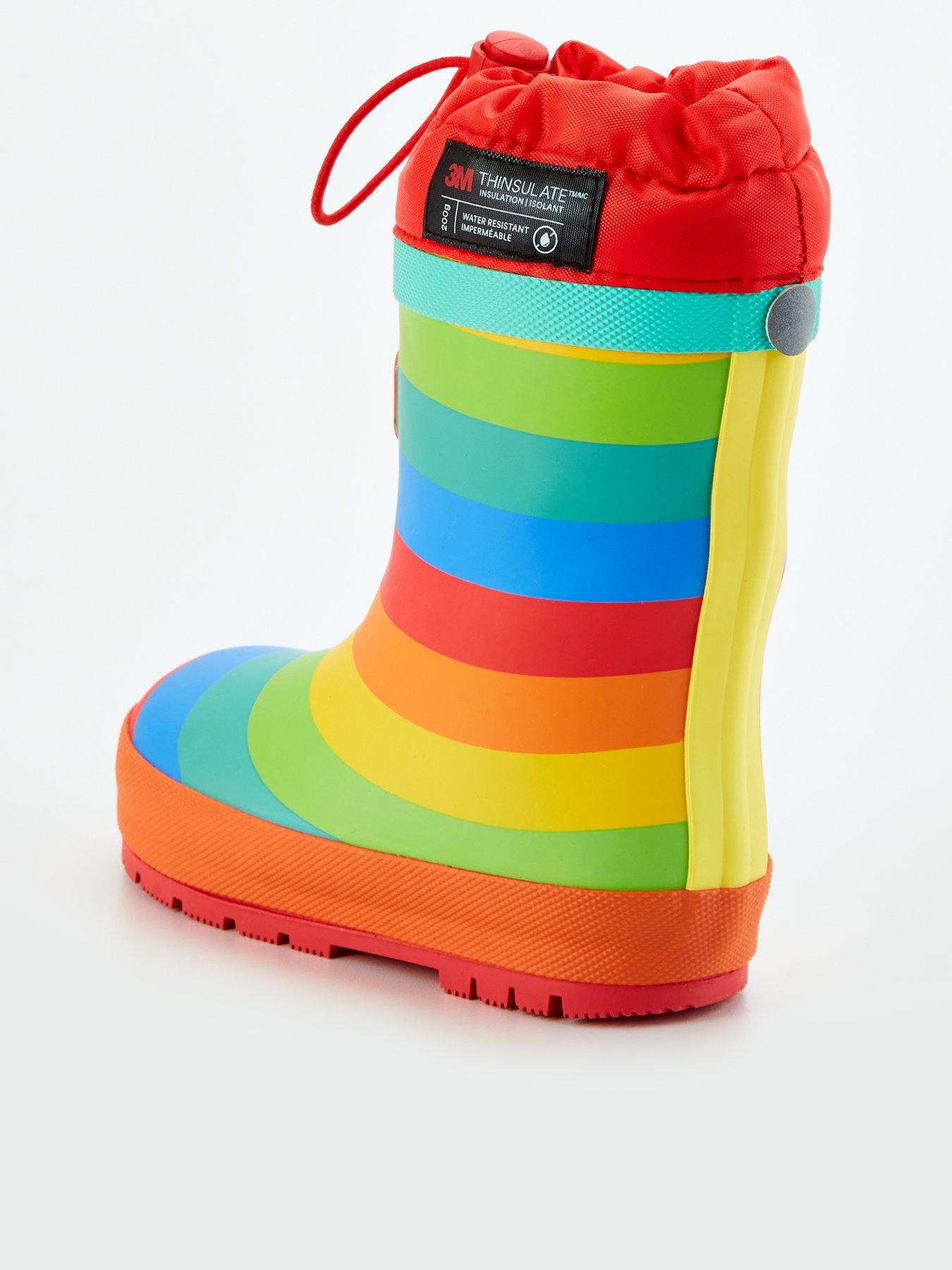  image of the-very-collection-toezone-stripe-thinsulate-rubber-wellie-multi
