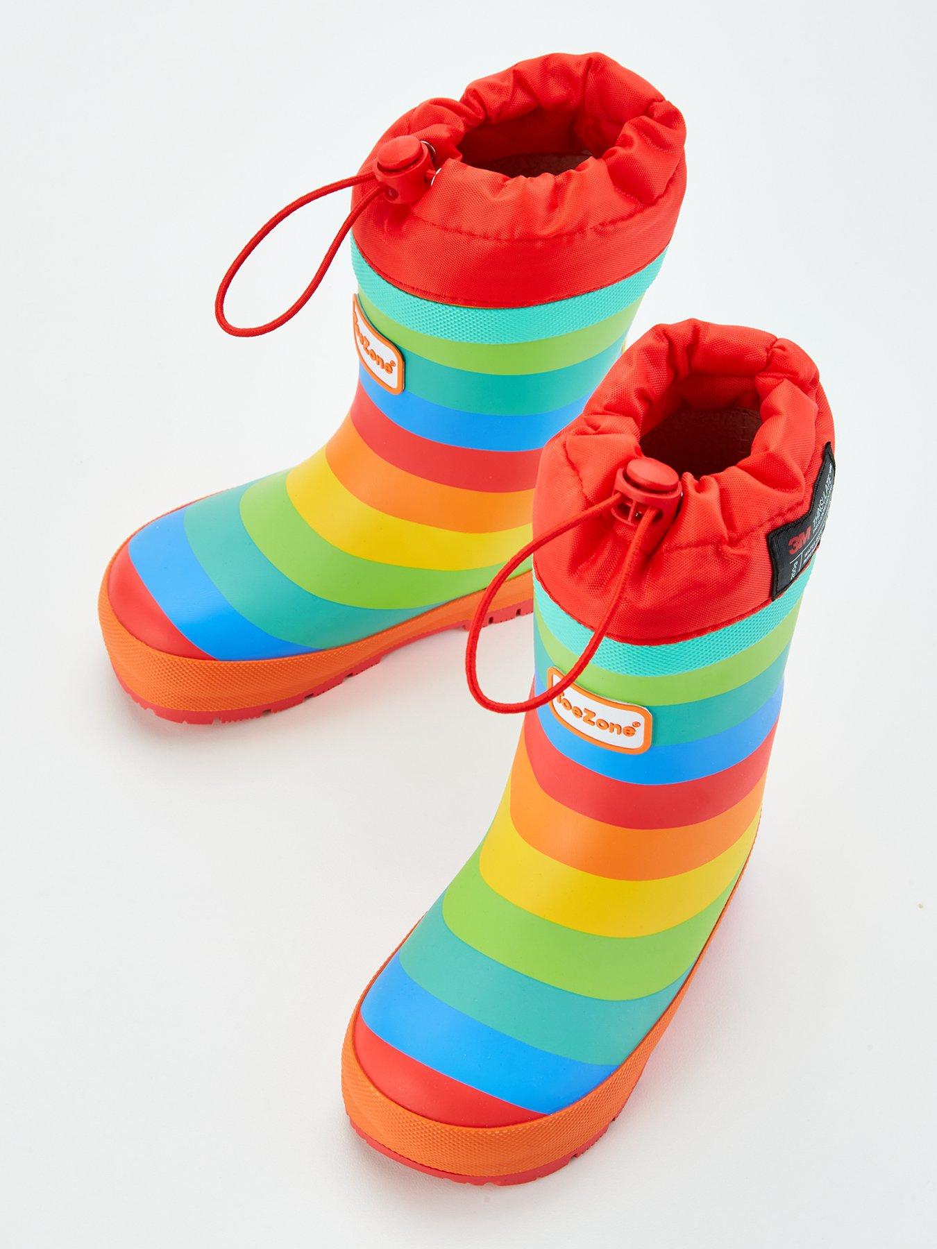 Image 4 of 6 of The Very Collection Toezone Stripe Thinsulate Rubber Wellie - Multi