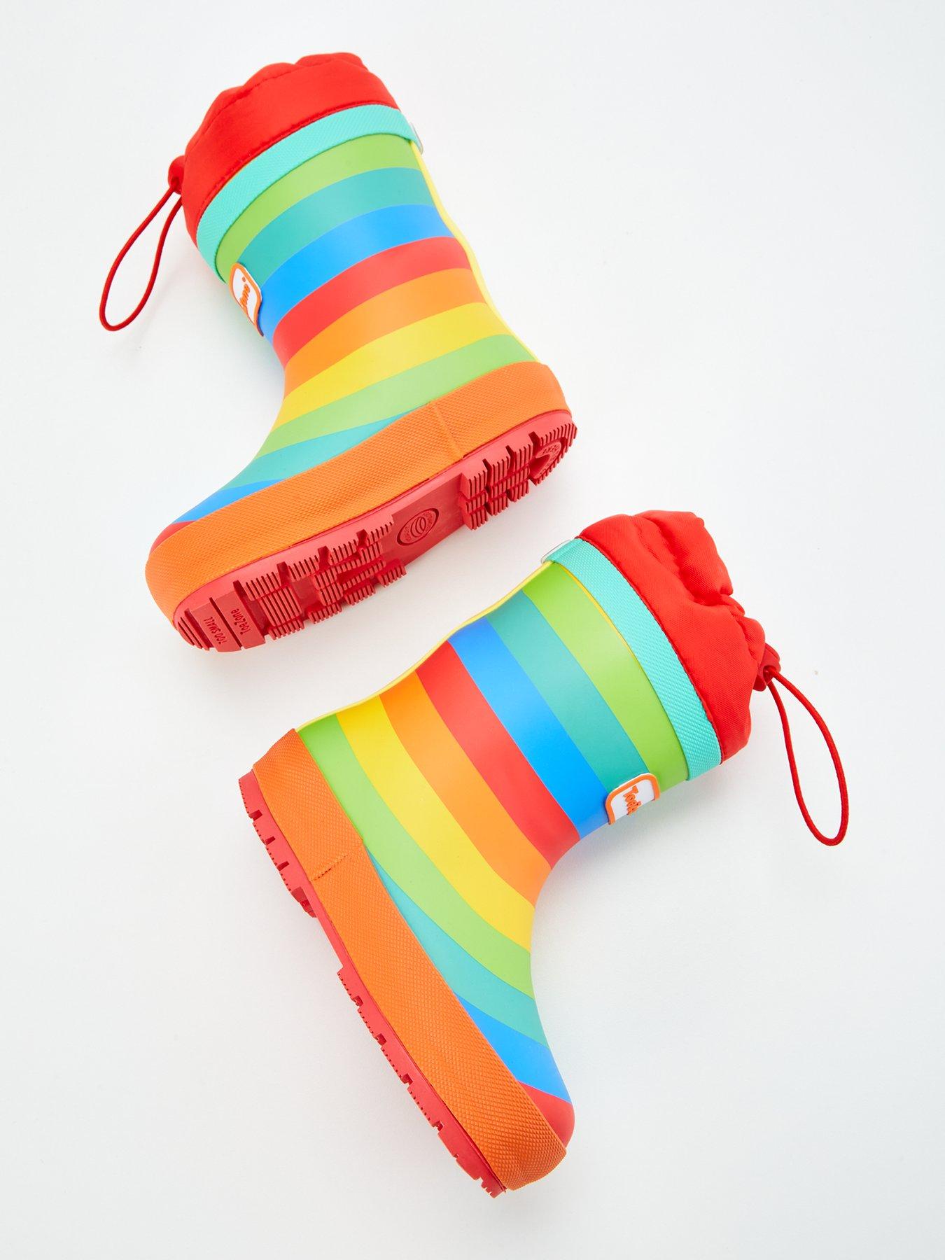  image of the-very-collection-toezone-stripe-thinsulate-rubber-wellie-multi