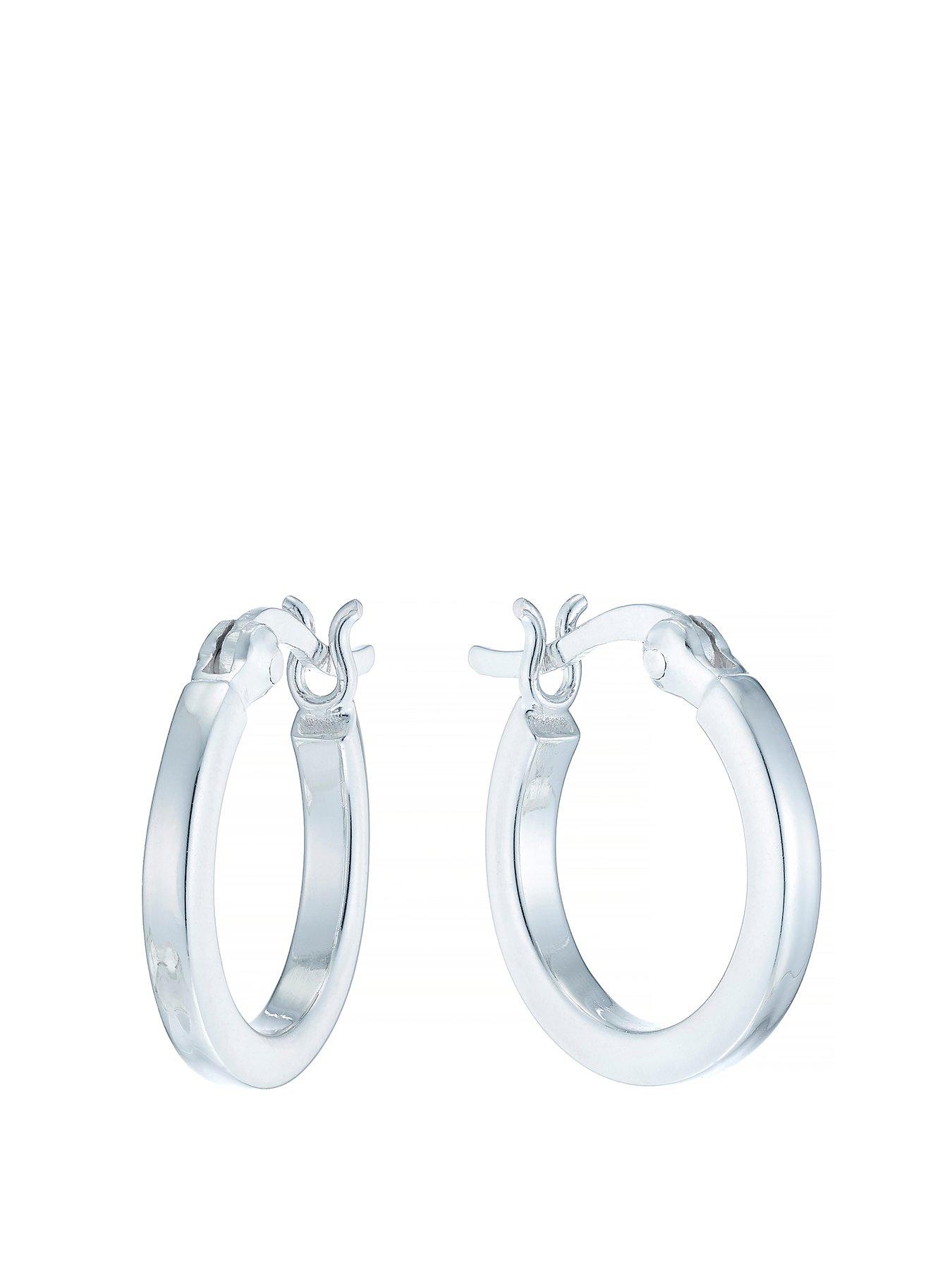 undefined Sterling Silver Earrings. Hoop Earrings