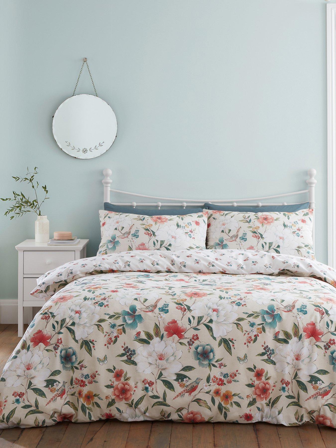 Floral Birds Green Duvet Set by Catherine Lansfield