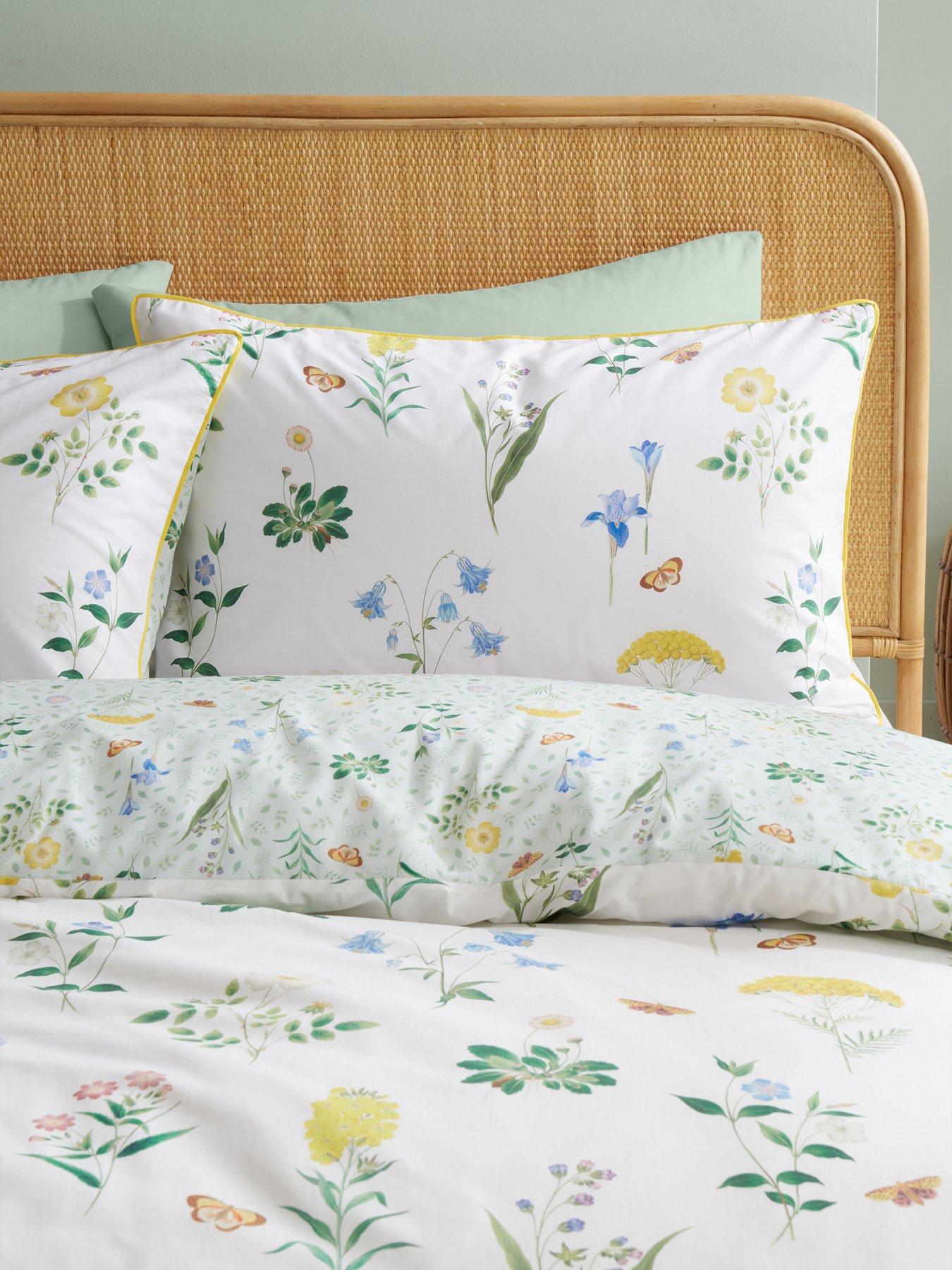  image of rhs-botanical-cottage-garden-200-thread-count-100-cotton-reversible-duvet-set