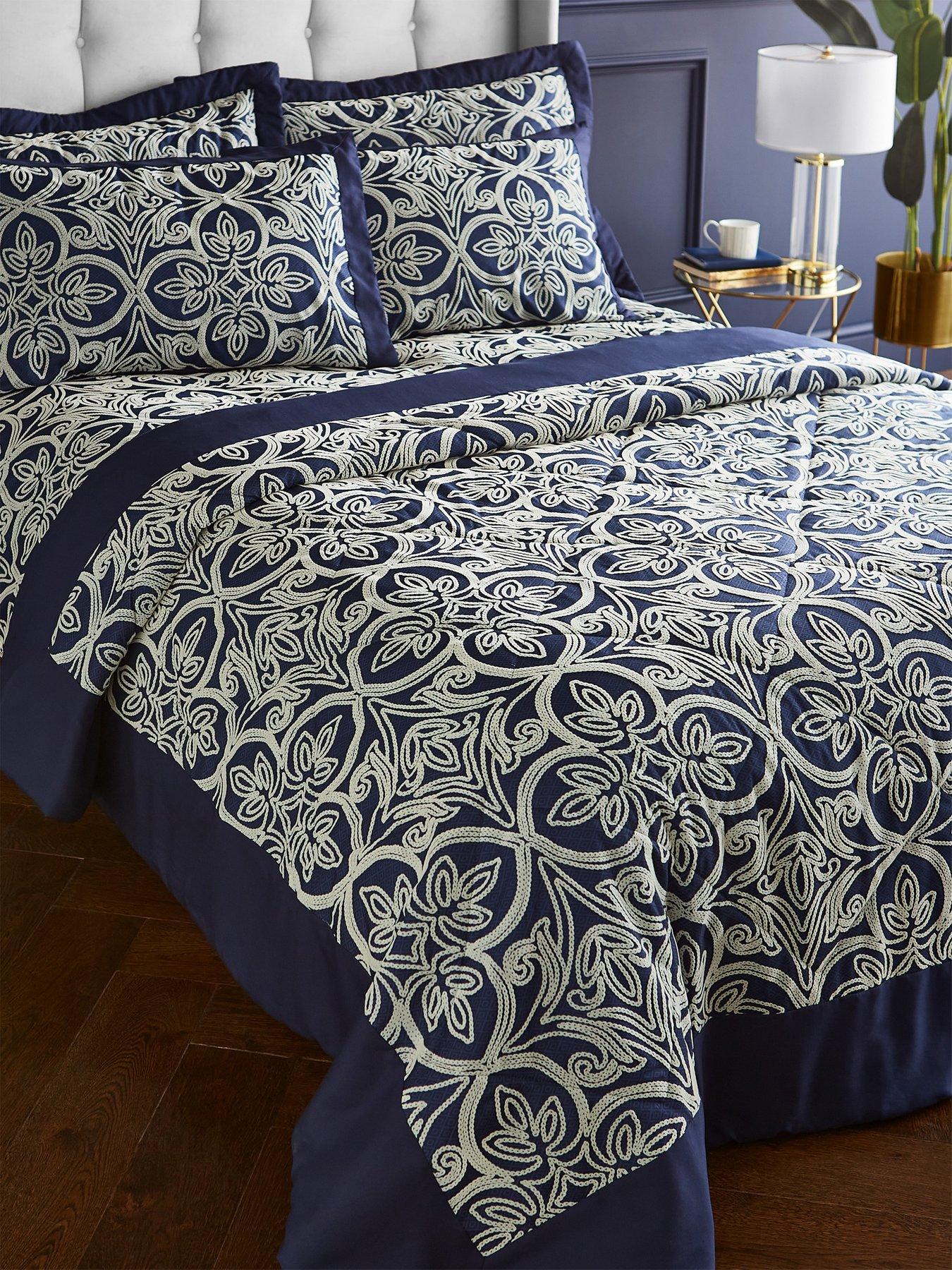 Buy Catherine Lansfield Boho Patchwork Blue Bedding Set - Double