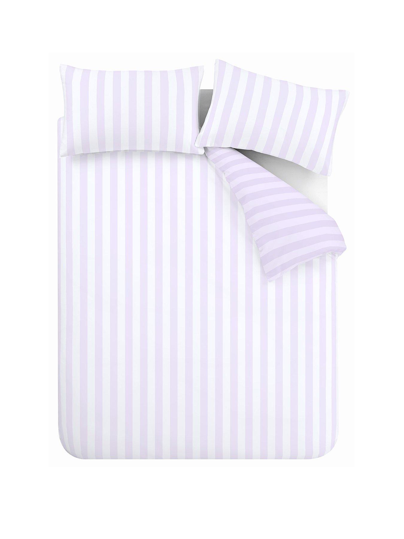 Sassy B Stripe Tease Duvet Cover Set - Lilac | Littlewoods.com