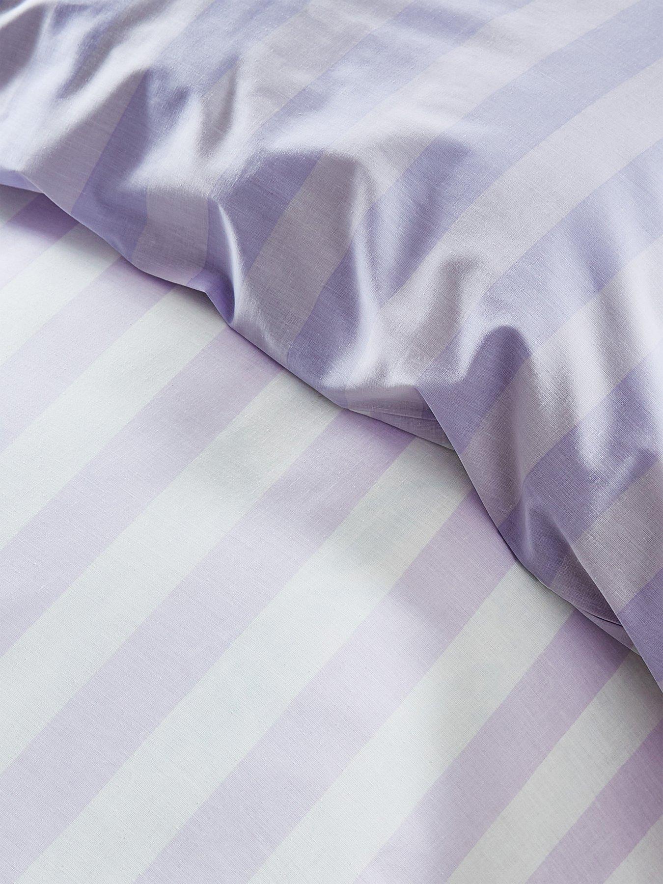 Image 5 of 6 of Sassy B Stripe Tease Duvet Cover Set - Lilac