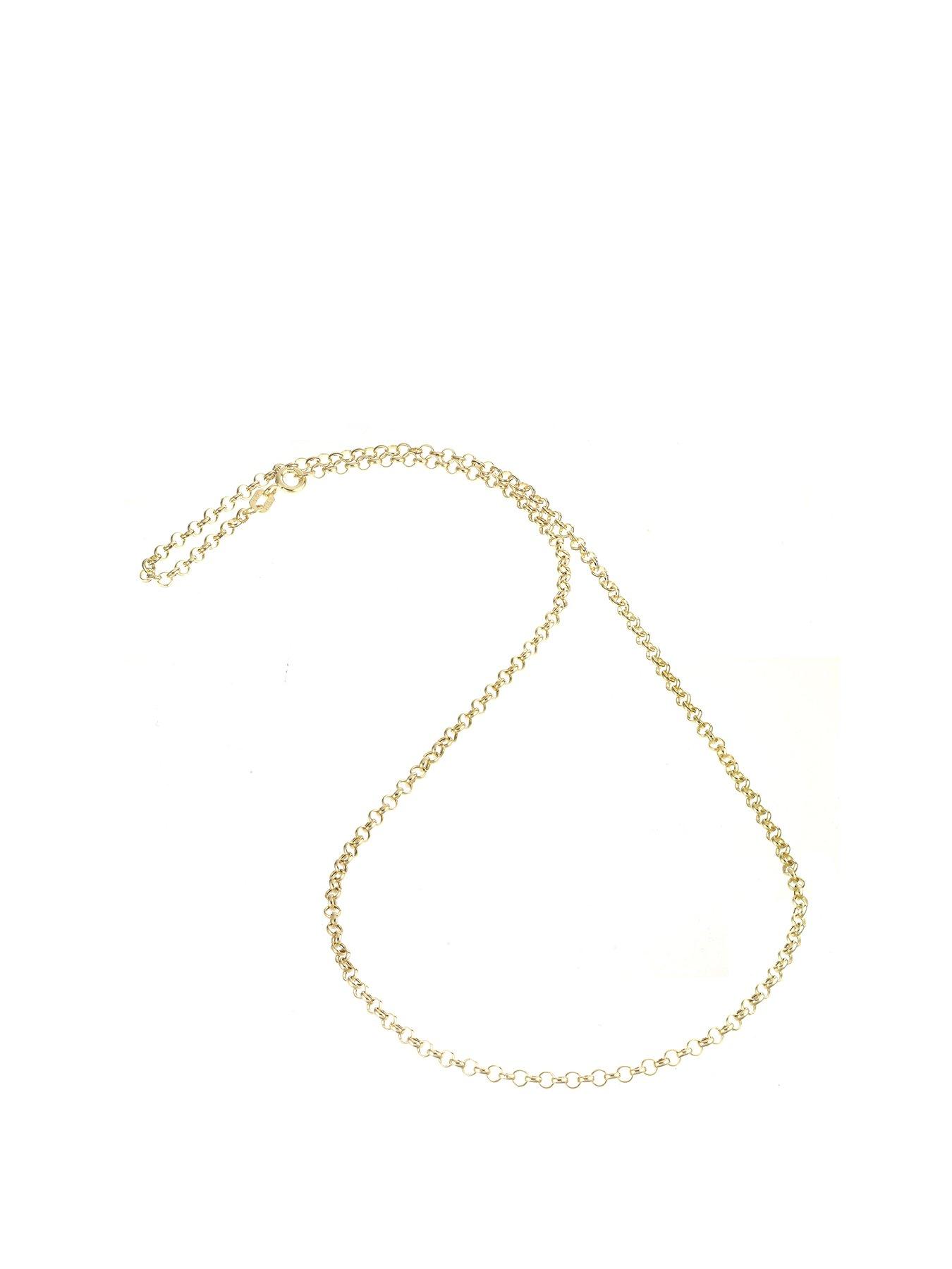 H. Samuel 9ct Yellow Gold Necklace. 20 Inch Dainty Belcher Chain