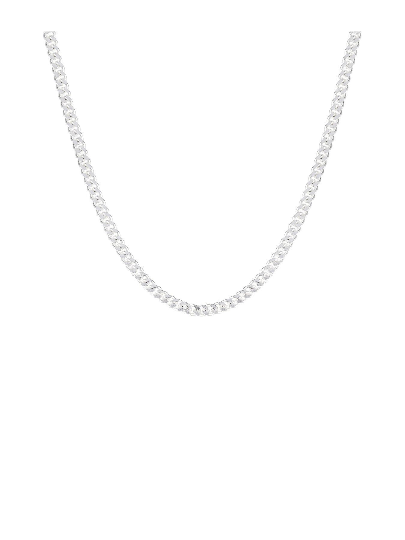  image of h-samuel-sterling-silver-necklace-18-inch-curb-chain