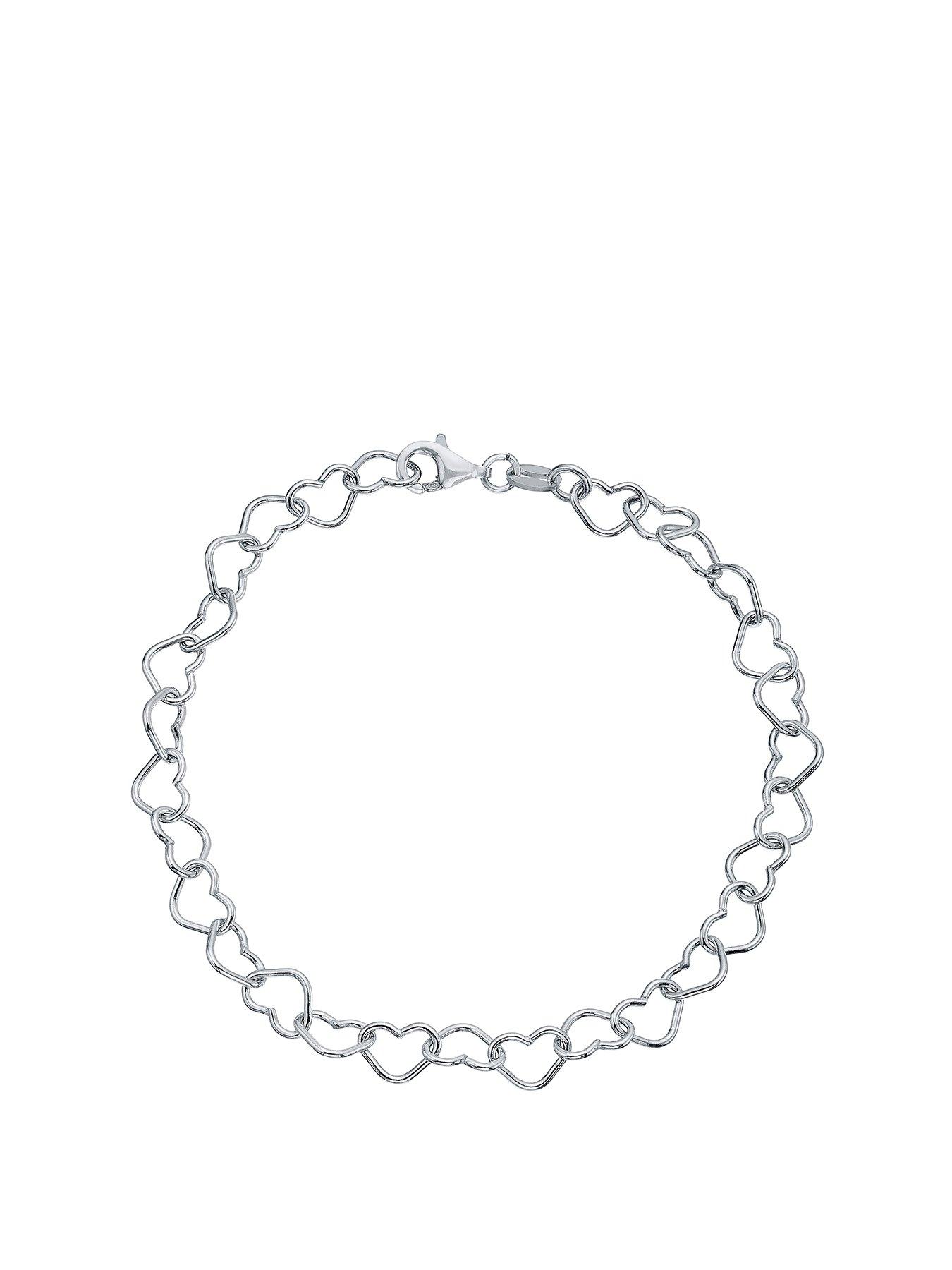 h-samuel-sterling-silver-bracelet-plain-heart-link-bracelet