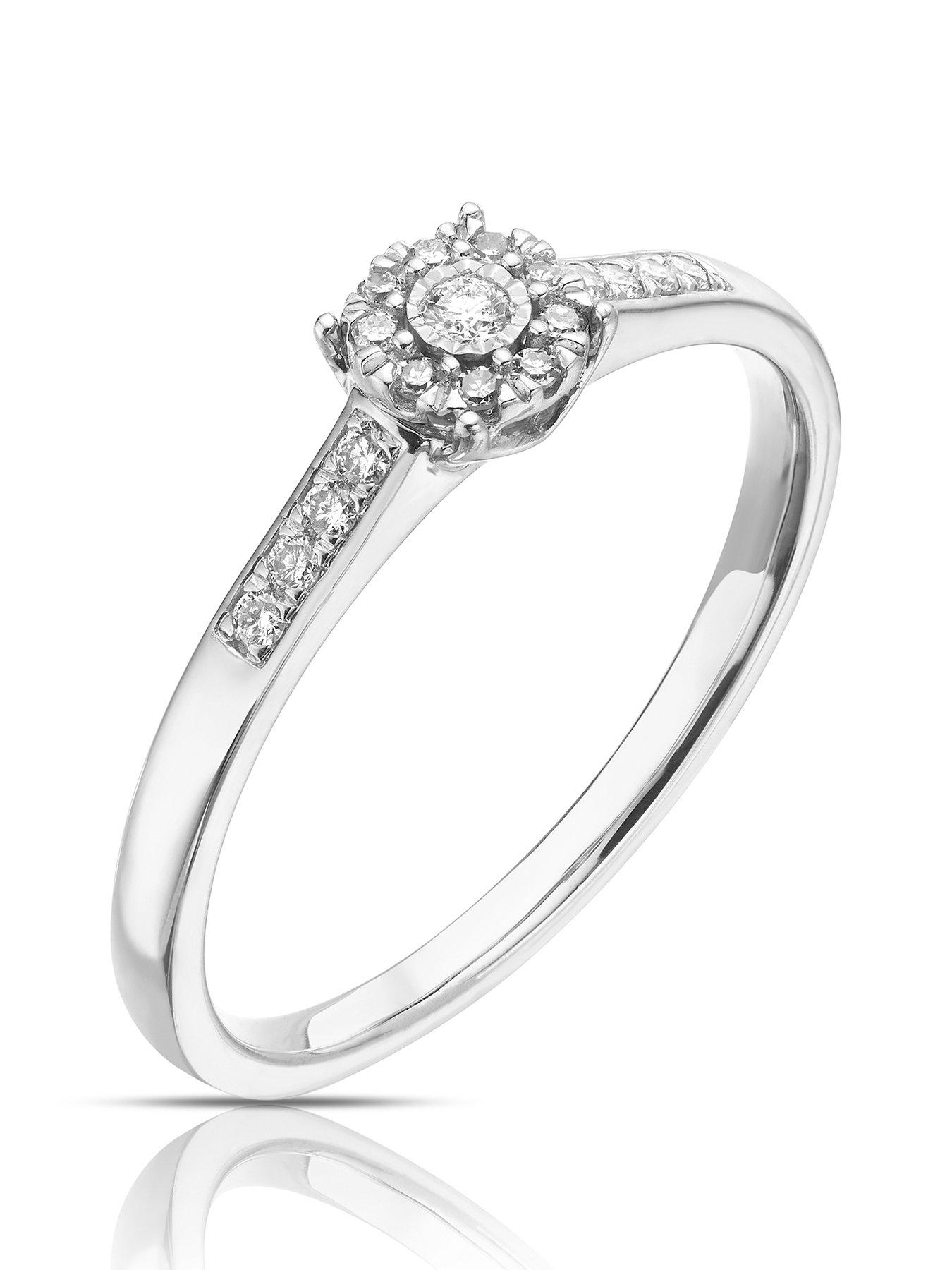  image of h-samuel-9ct-white-gold-engagement-ring-010ct-diamond-solitaire-ring