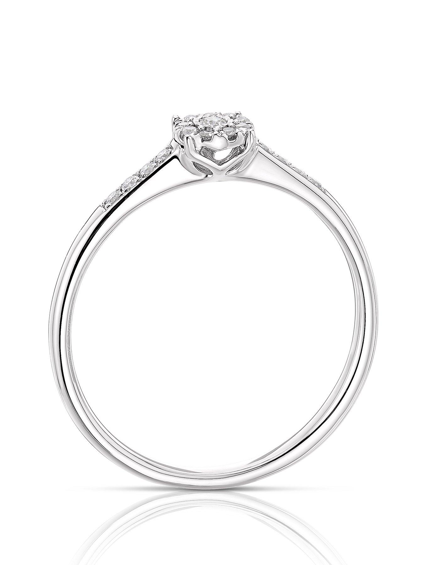  image of h-samuel-9ct-white-gold-engagement-ring-010ct-diamond-solitaire-ring