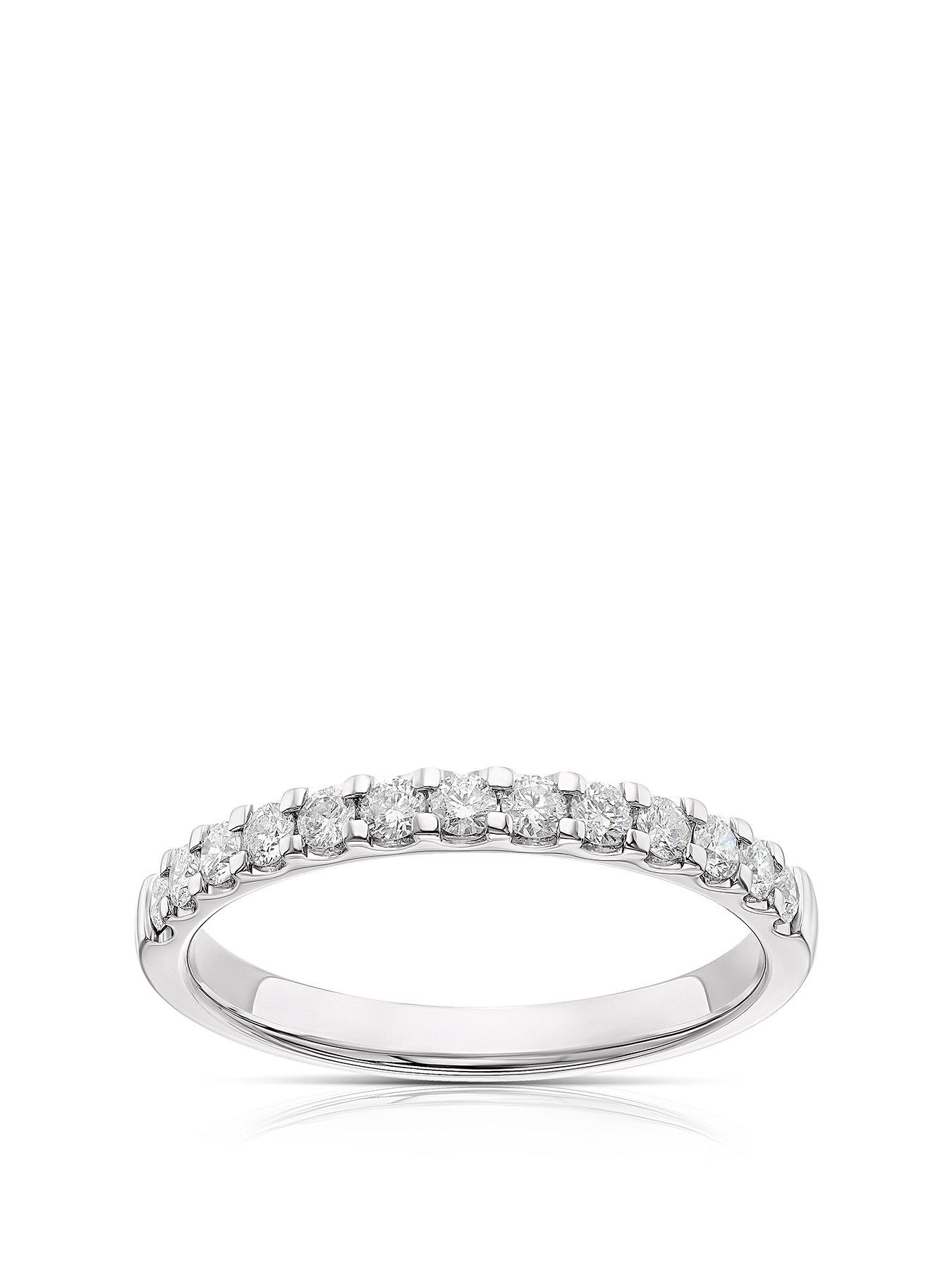 undefined 9ct White Gold Engagement Ring. 0.33ct Diamond Eternity Ring