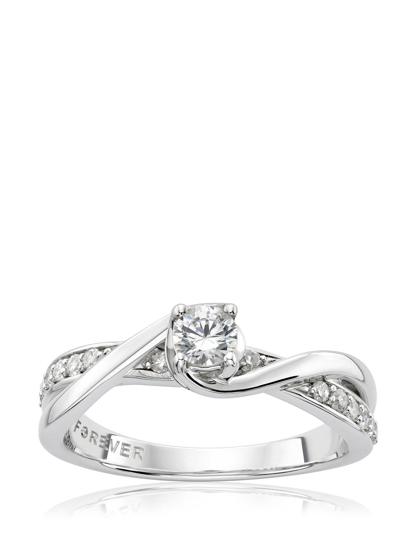  image of h-samuel-the-forever-diamond-18ct-white-gold-engagement-ring-033ct-diamond-ring