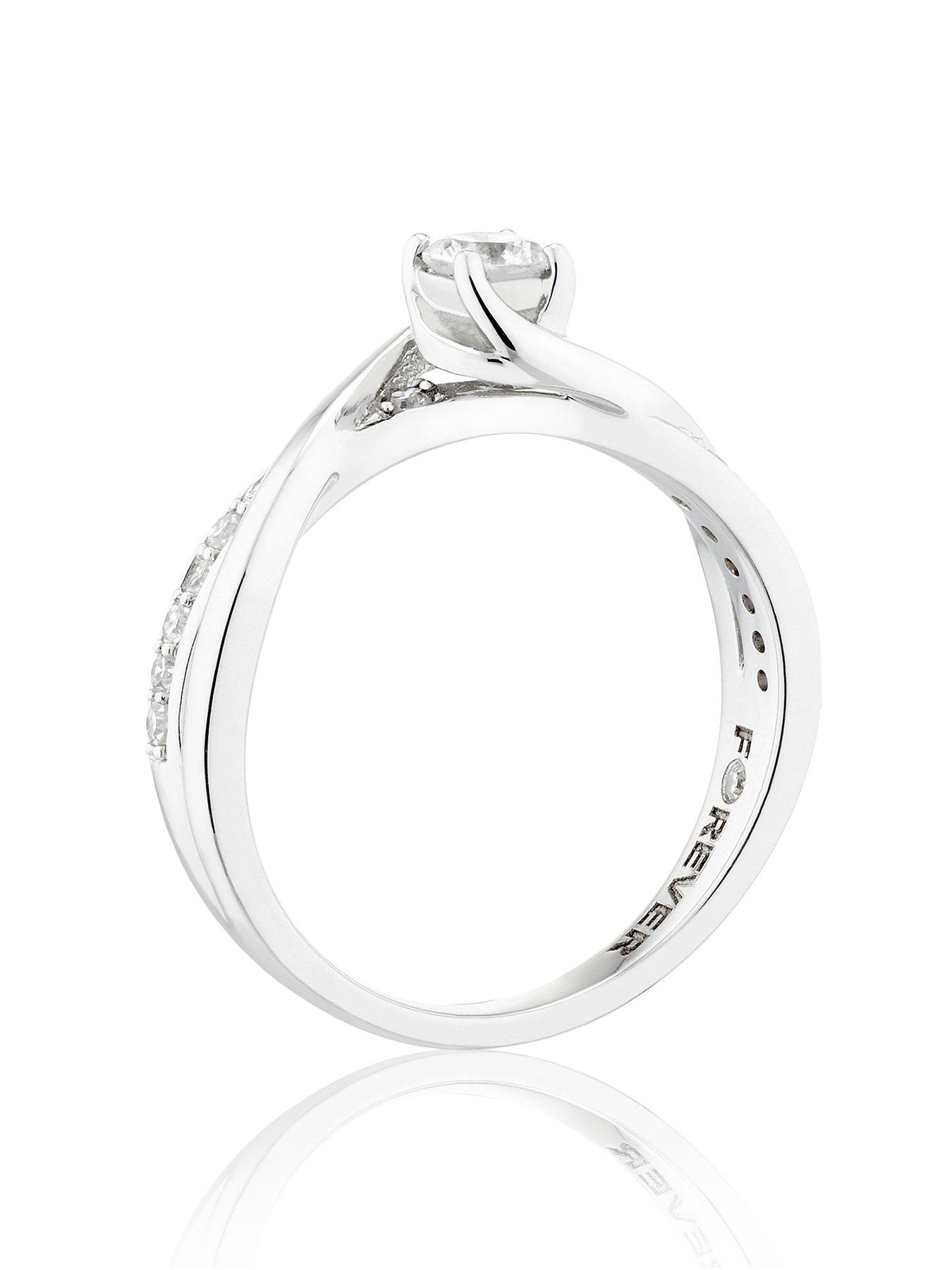  image of h-samuel-the-forever-diamond-18ct-white-gold-engagement-ring-033ct-diamond-ring
