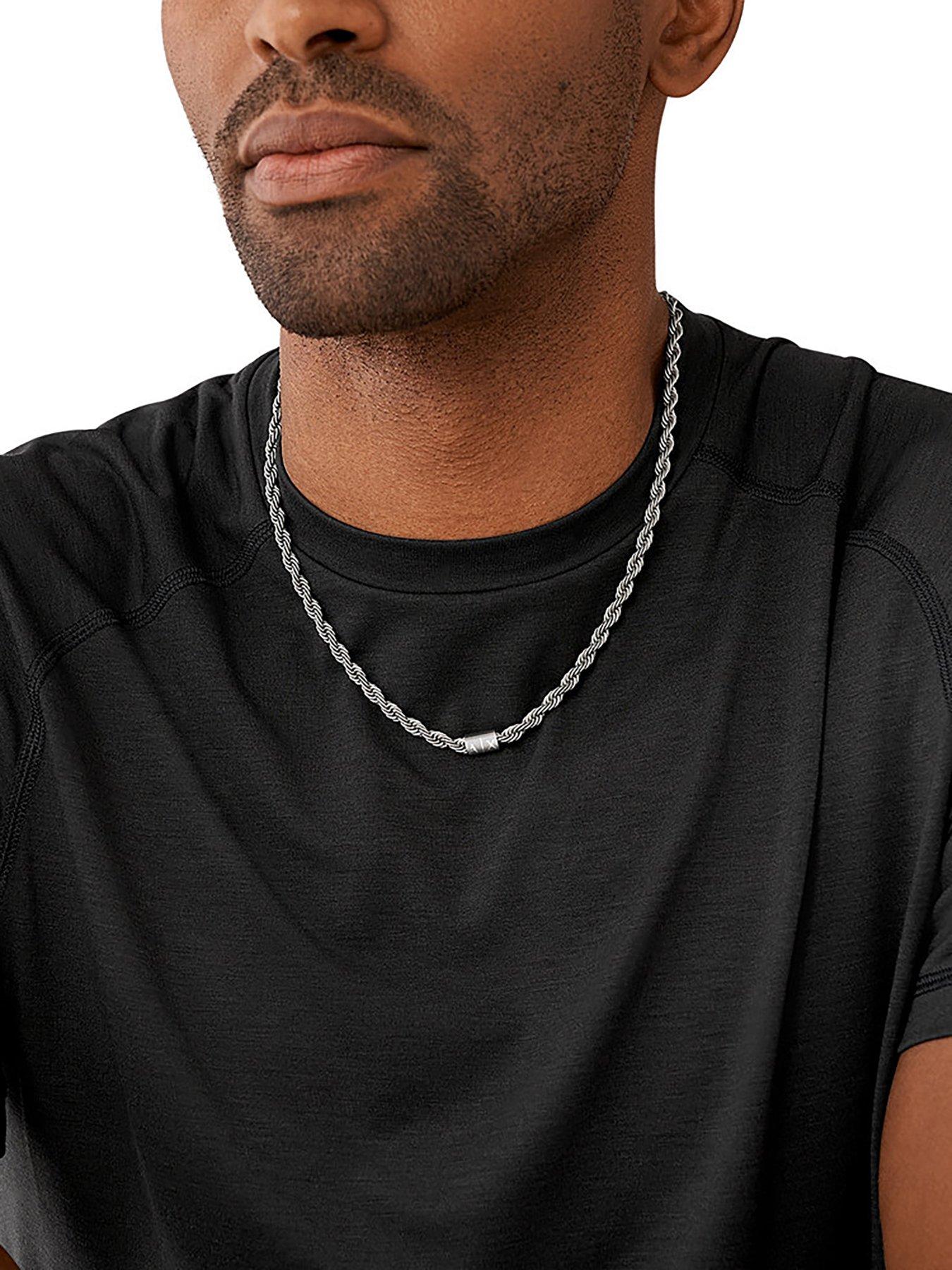 Image 2 of 2 of Armani Exchange Stainless Steel Chain Necklace