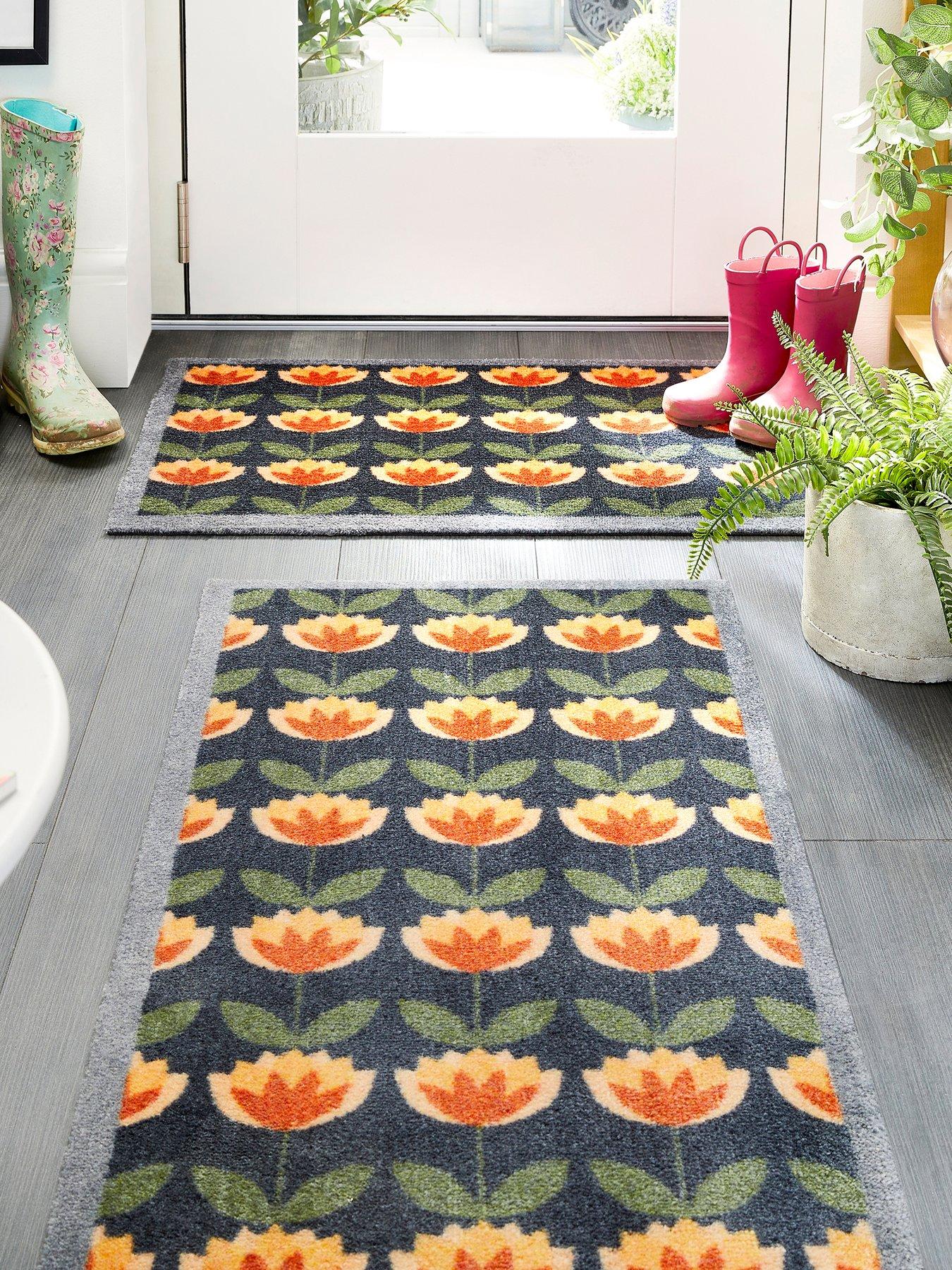  image of very-home-my-retro-floral-doormat