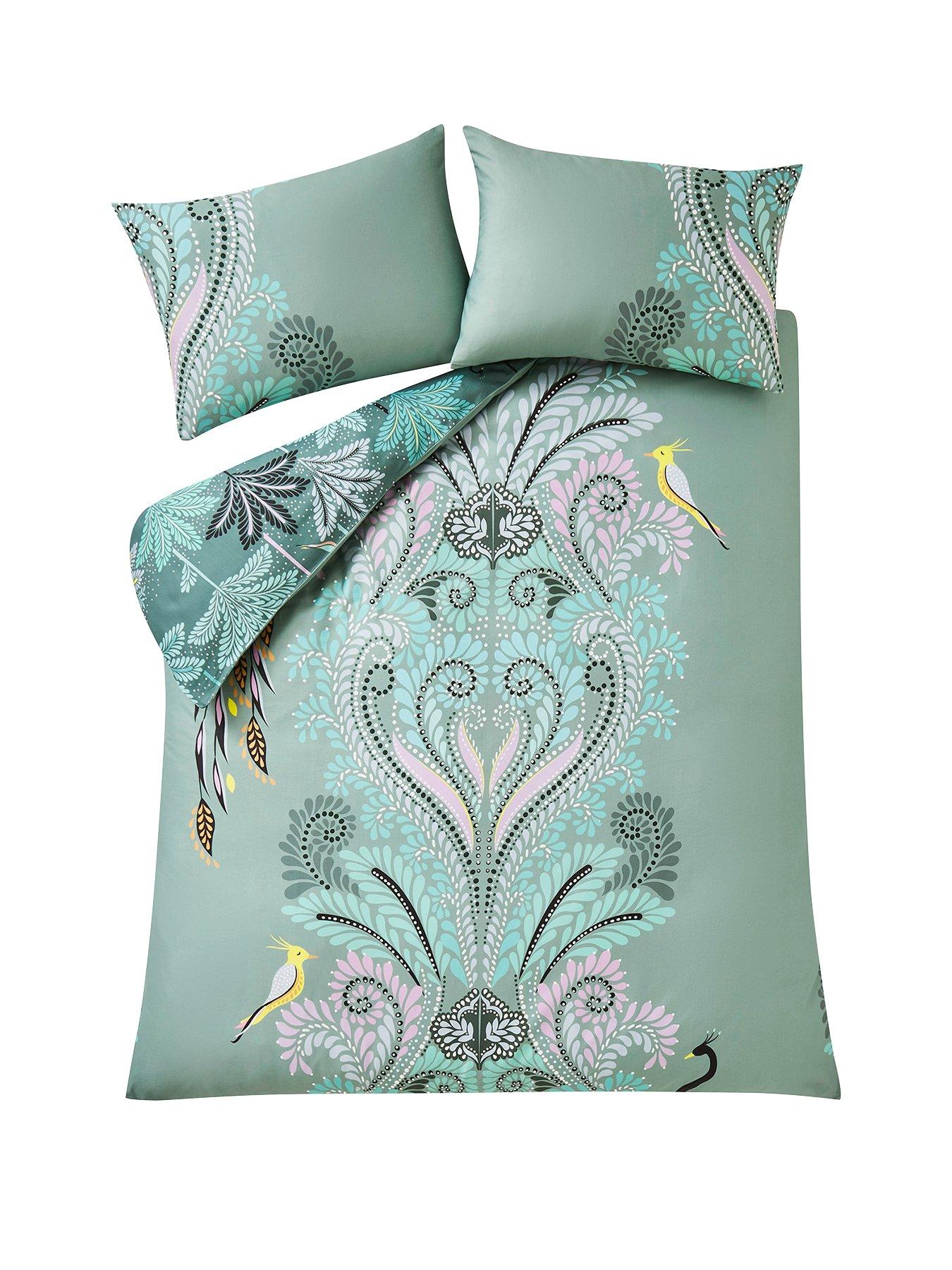  image of sara-miller-100-cotton-filigree-duvet-set