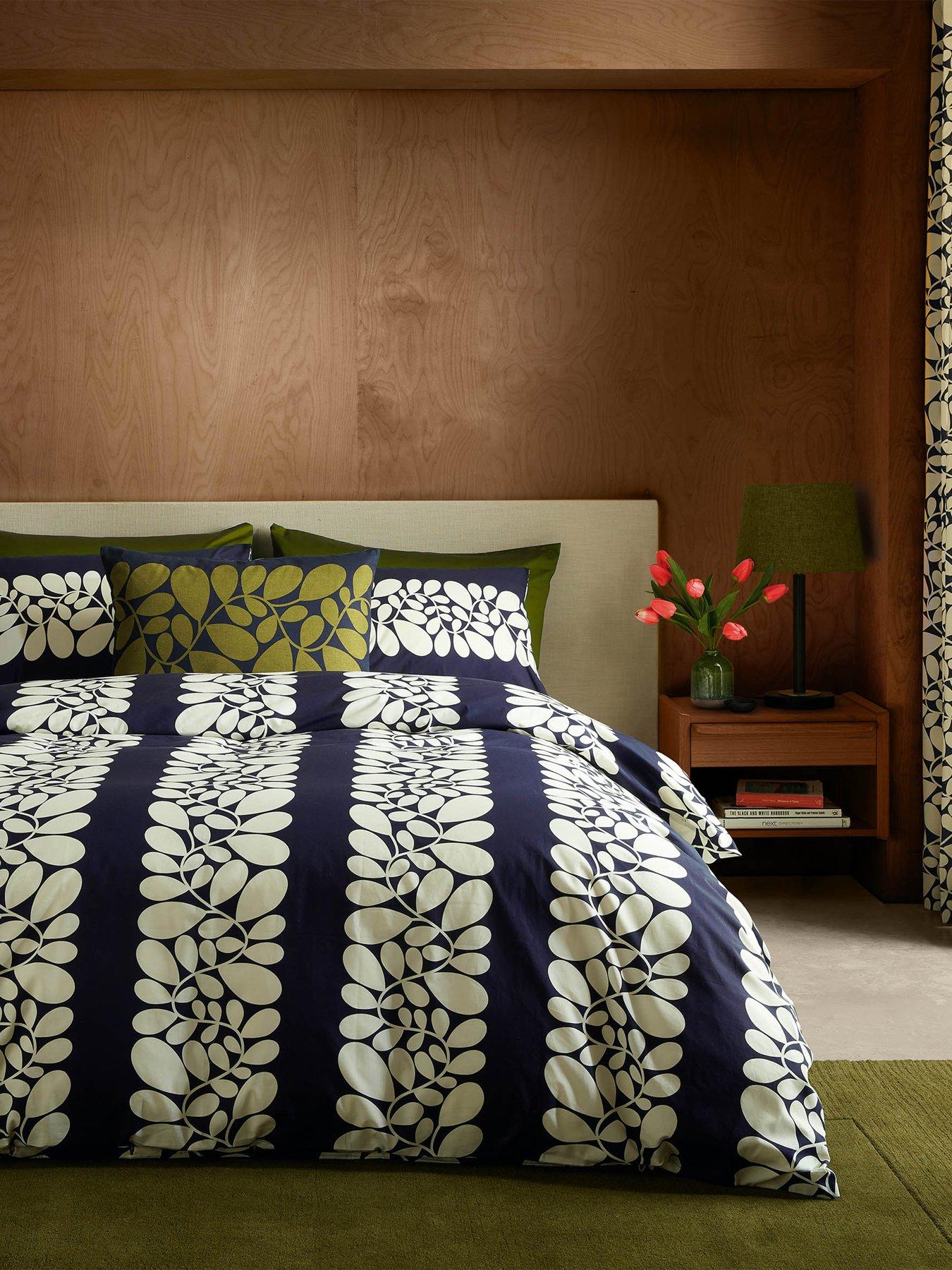 Orla Kiely Sycamore Stripe 100% Cotton Percale Duvet Cover Set