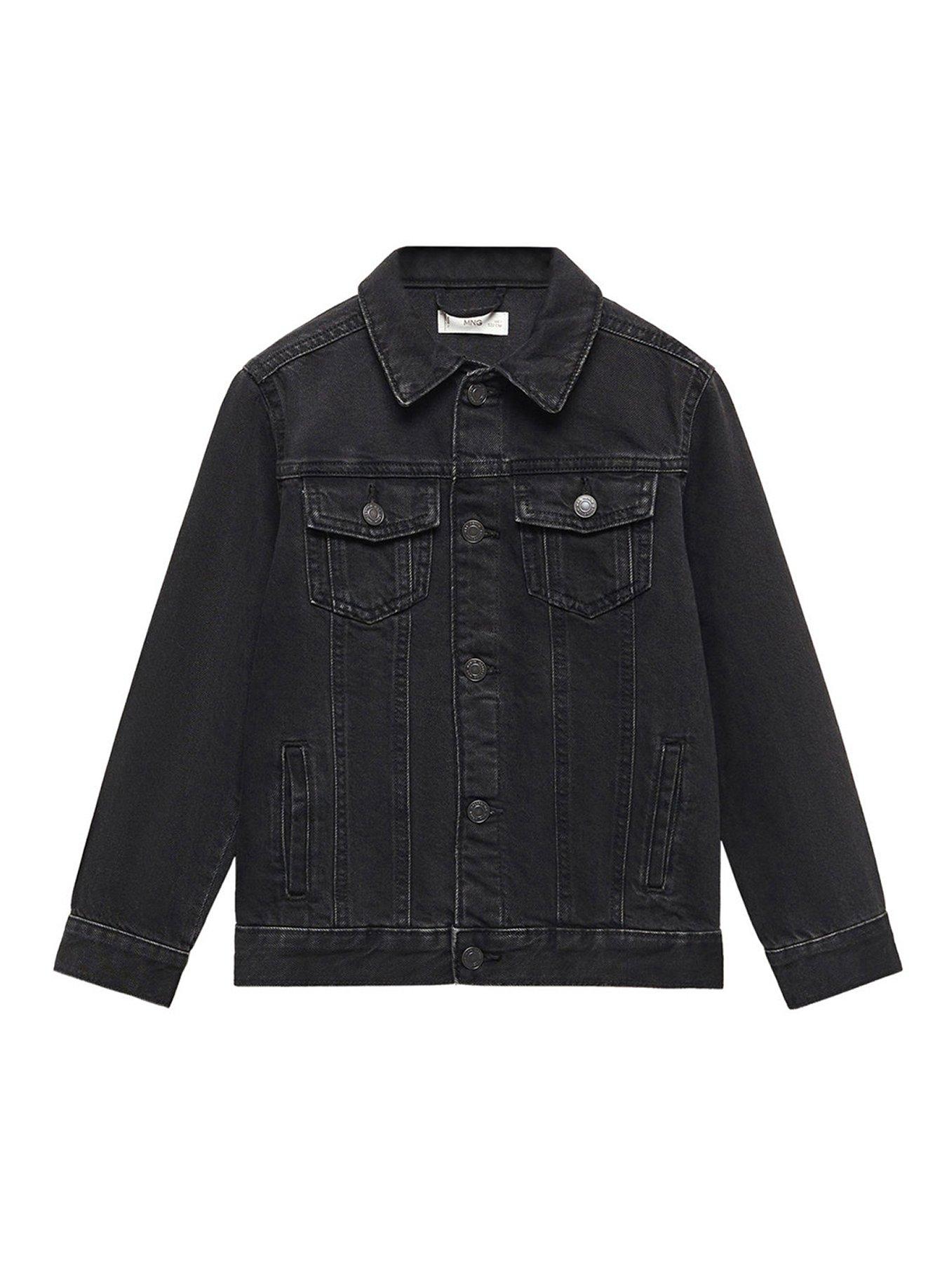 Black denim jacket baby hotsell