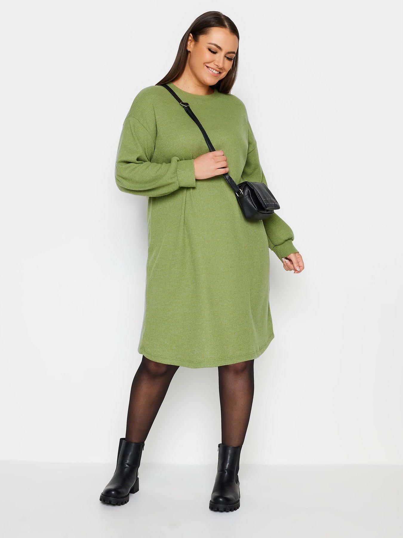 Olive store jumper dress