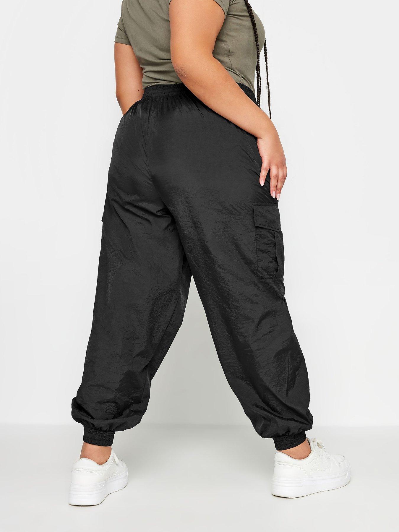  image of yours-curve-cargo-parachute-trouser-black