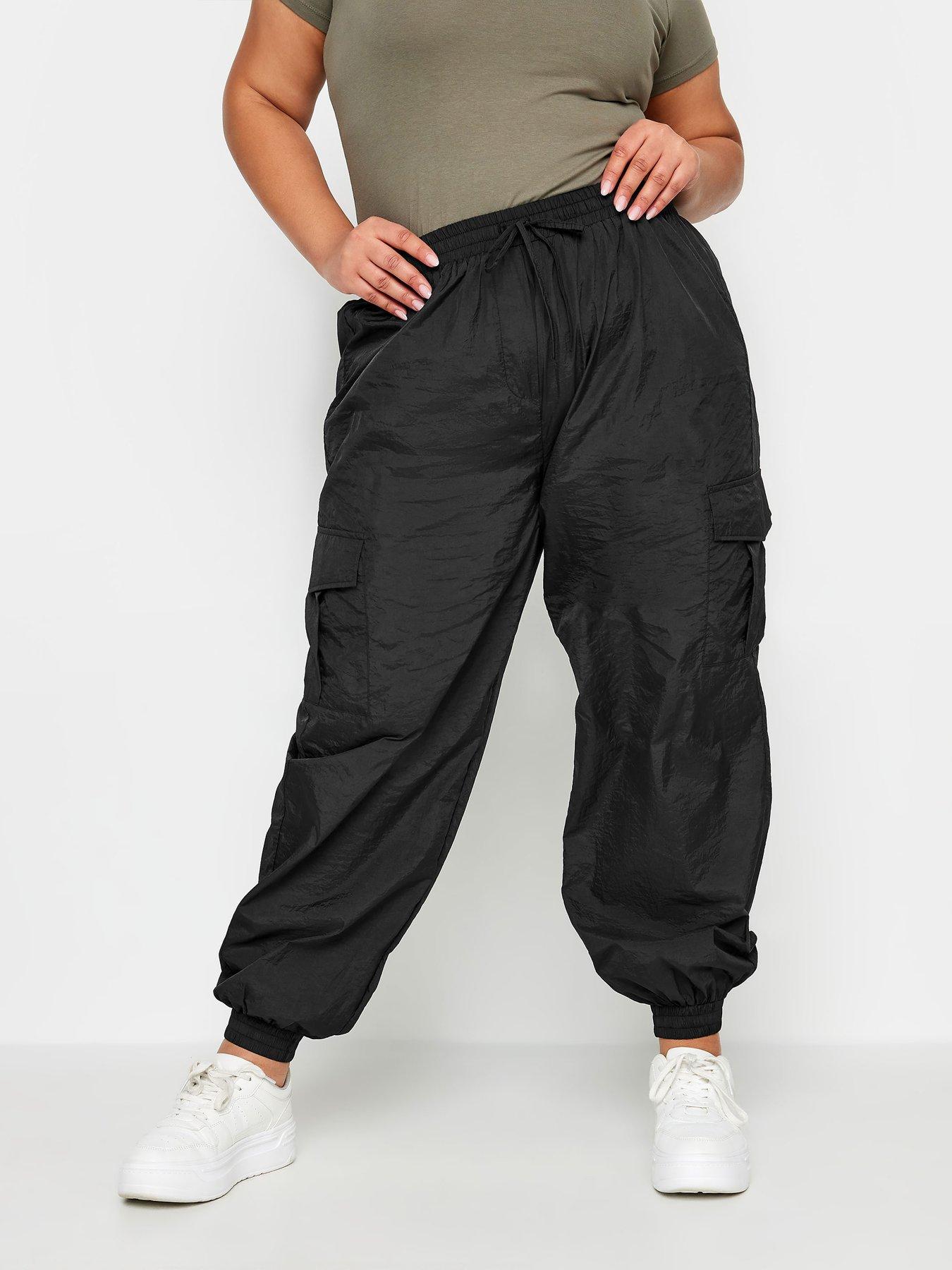  image of yours-curve-cargo-parachute-trouser-black