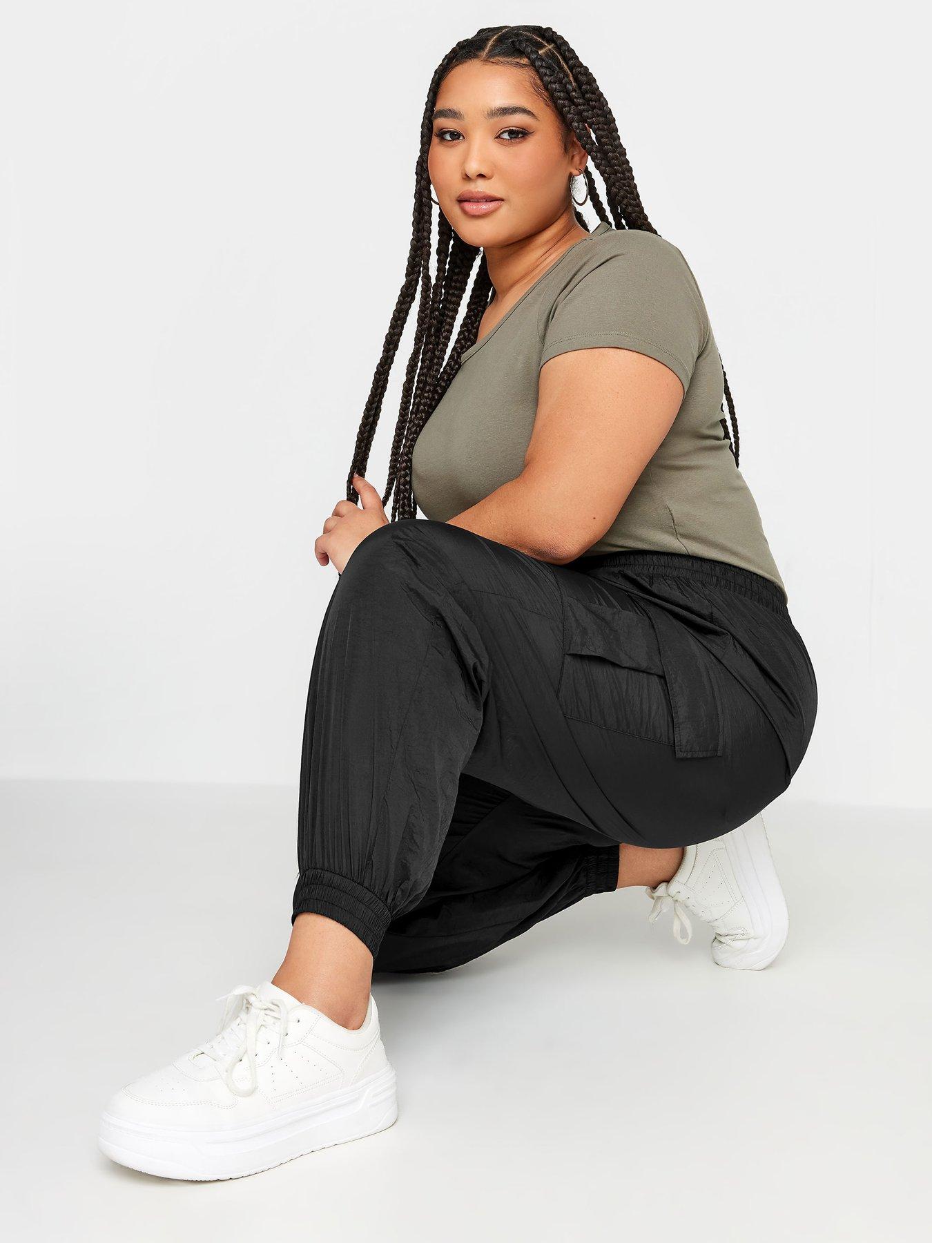  image of yours-curve-cargo-parachute-trouser-black