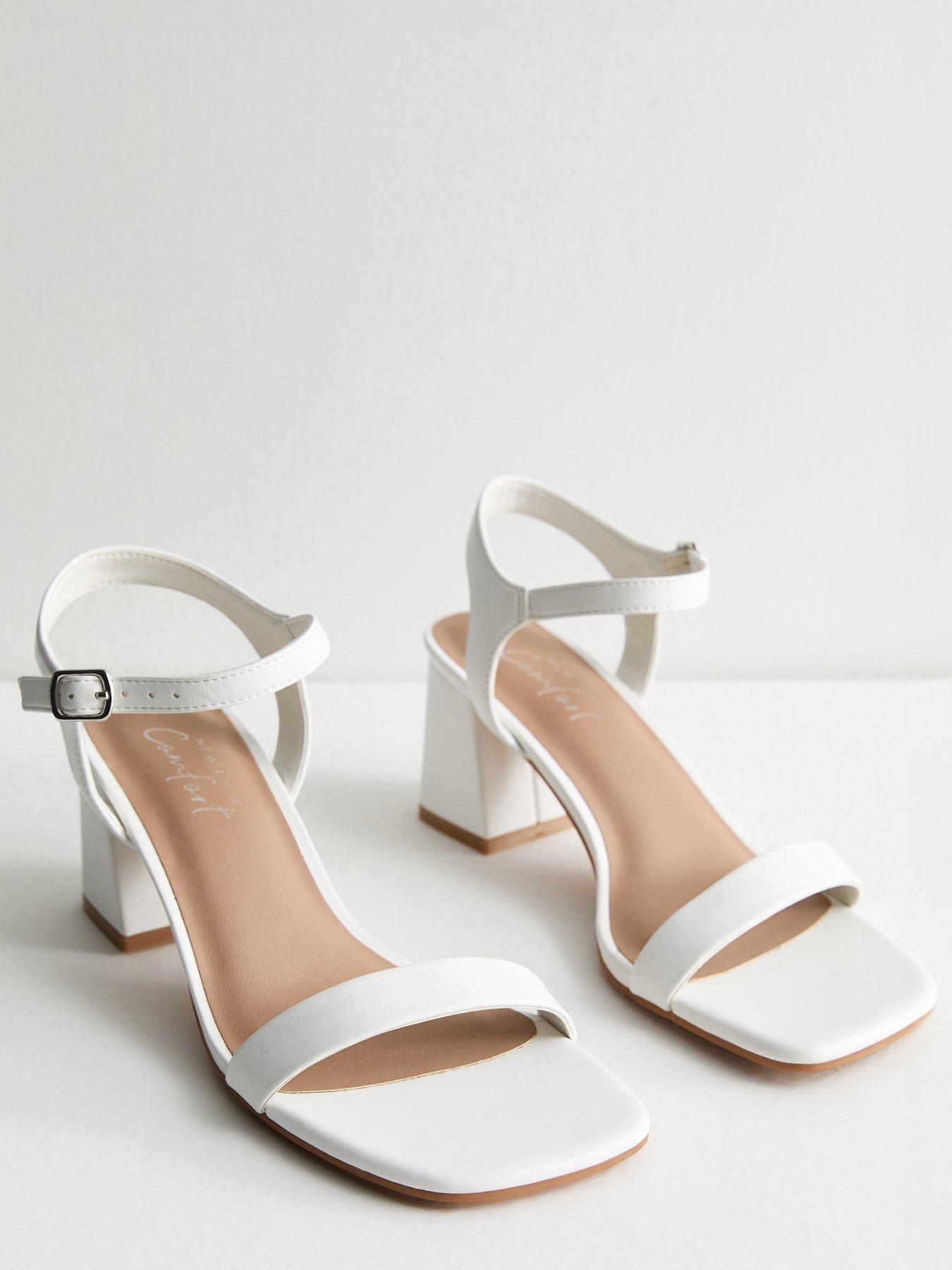 New look white sandals online